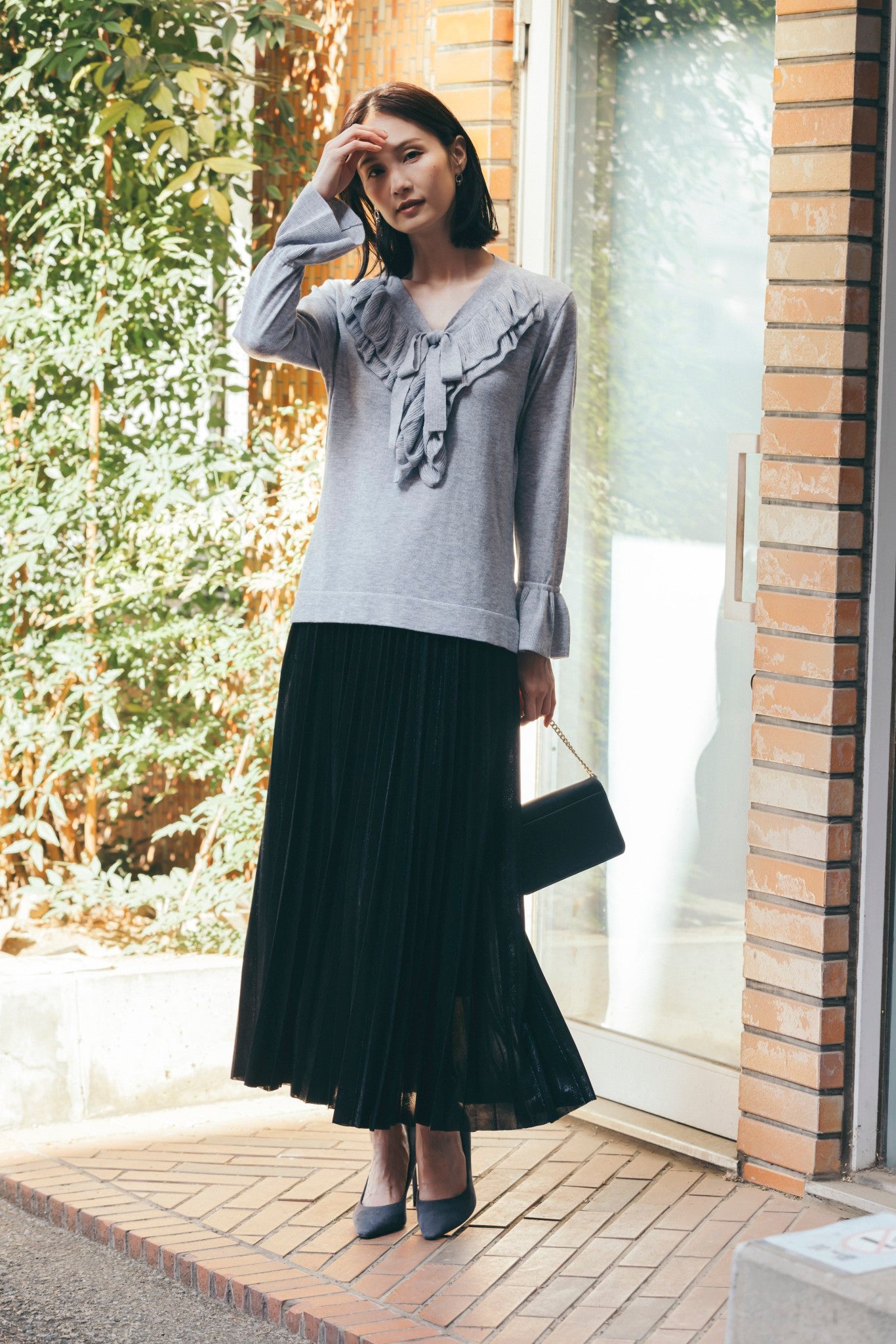 フリルニットトップ NS-336