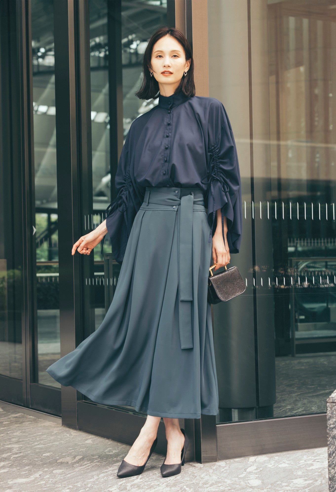 タックスカート（共布ベルト付き） NS-335