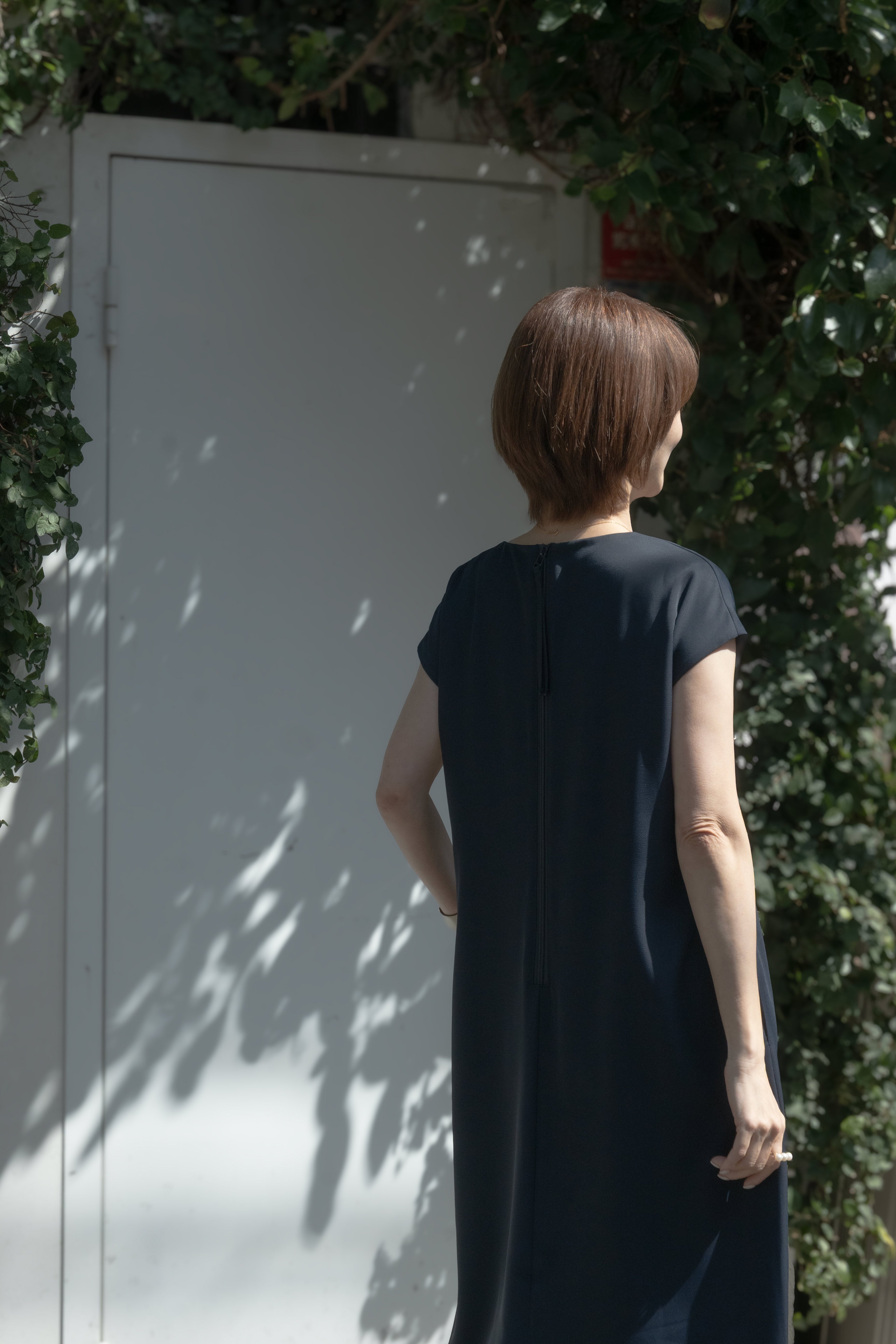 ロングワンピース（共布ループベルト付き） NS-313