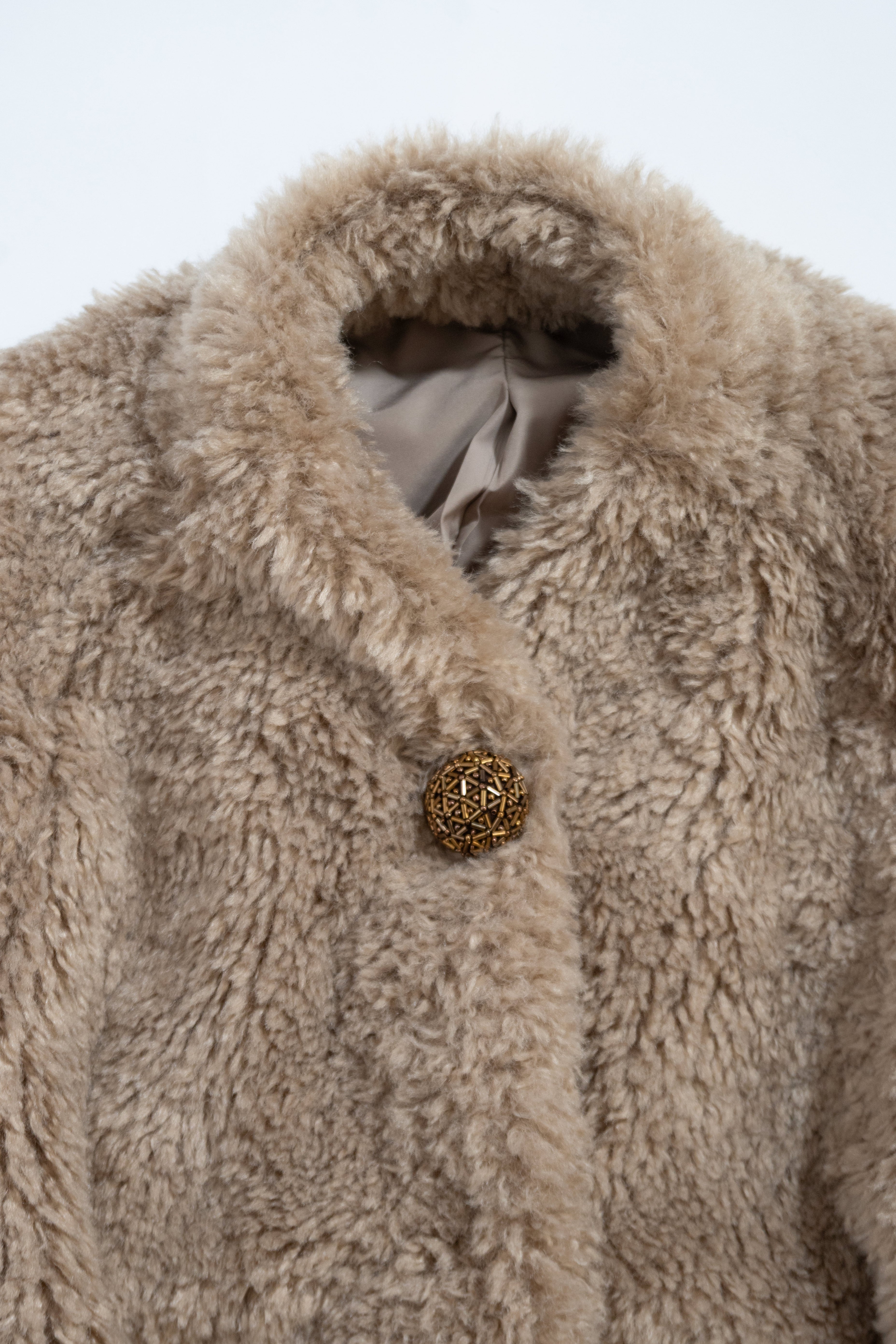 ビジュー釦ボアコート NS-343