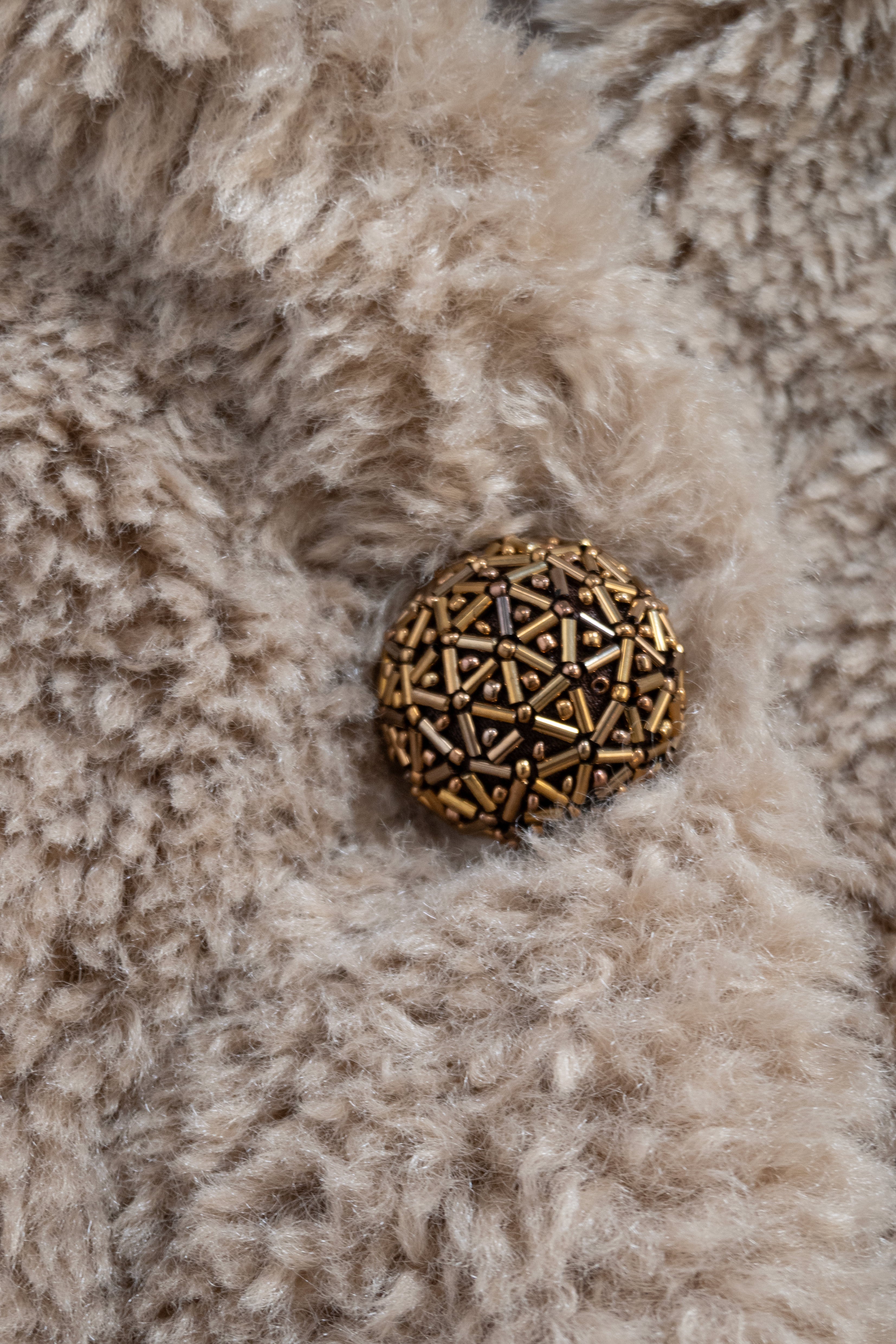 ビジュー釦ボアコート NS-343