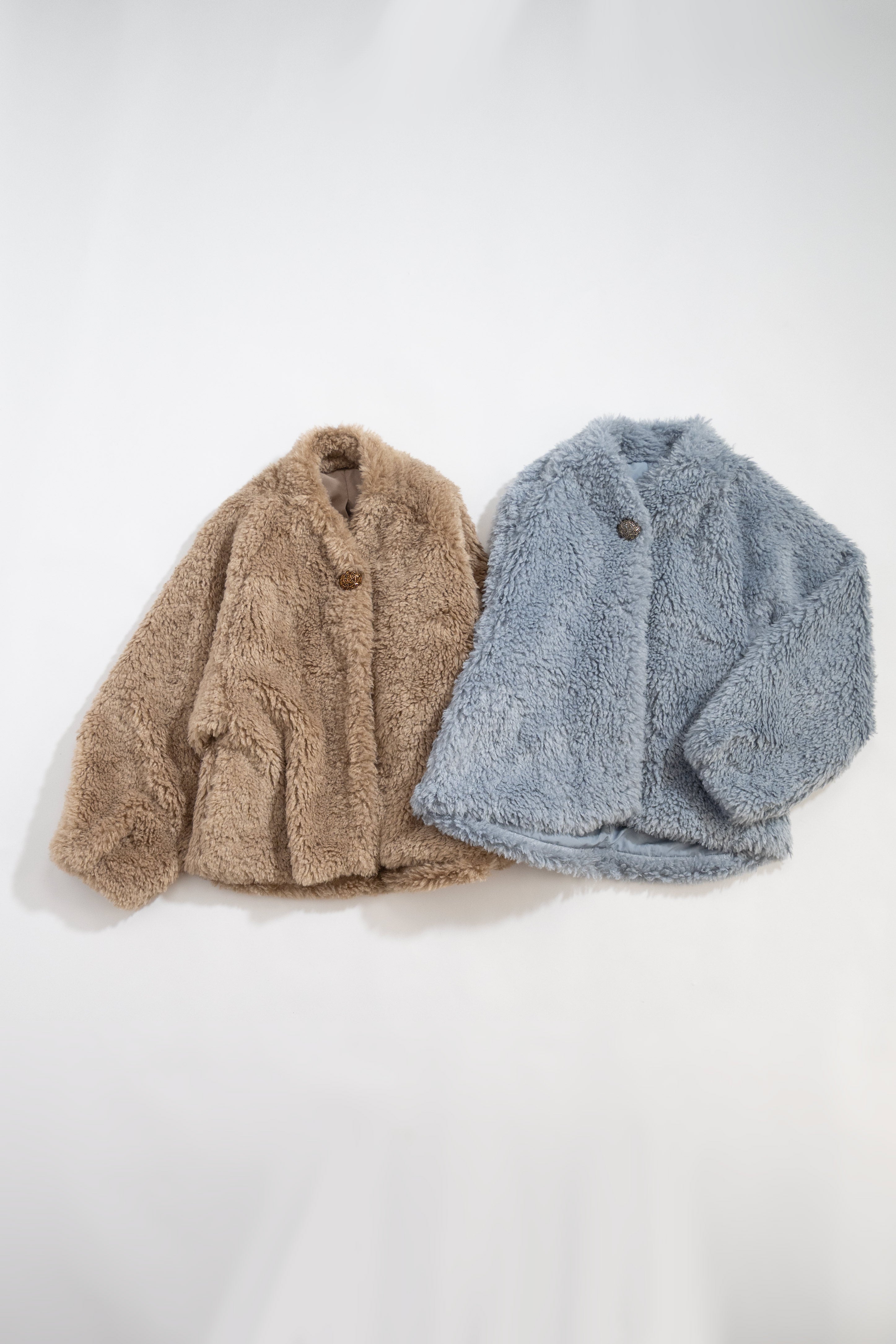 ビジュー釦ボアコート NS-343