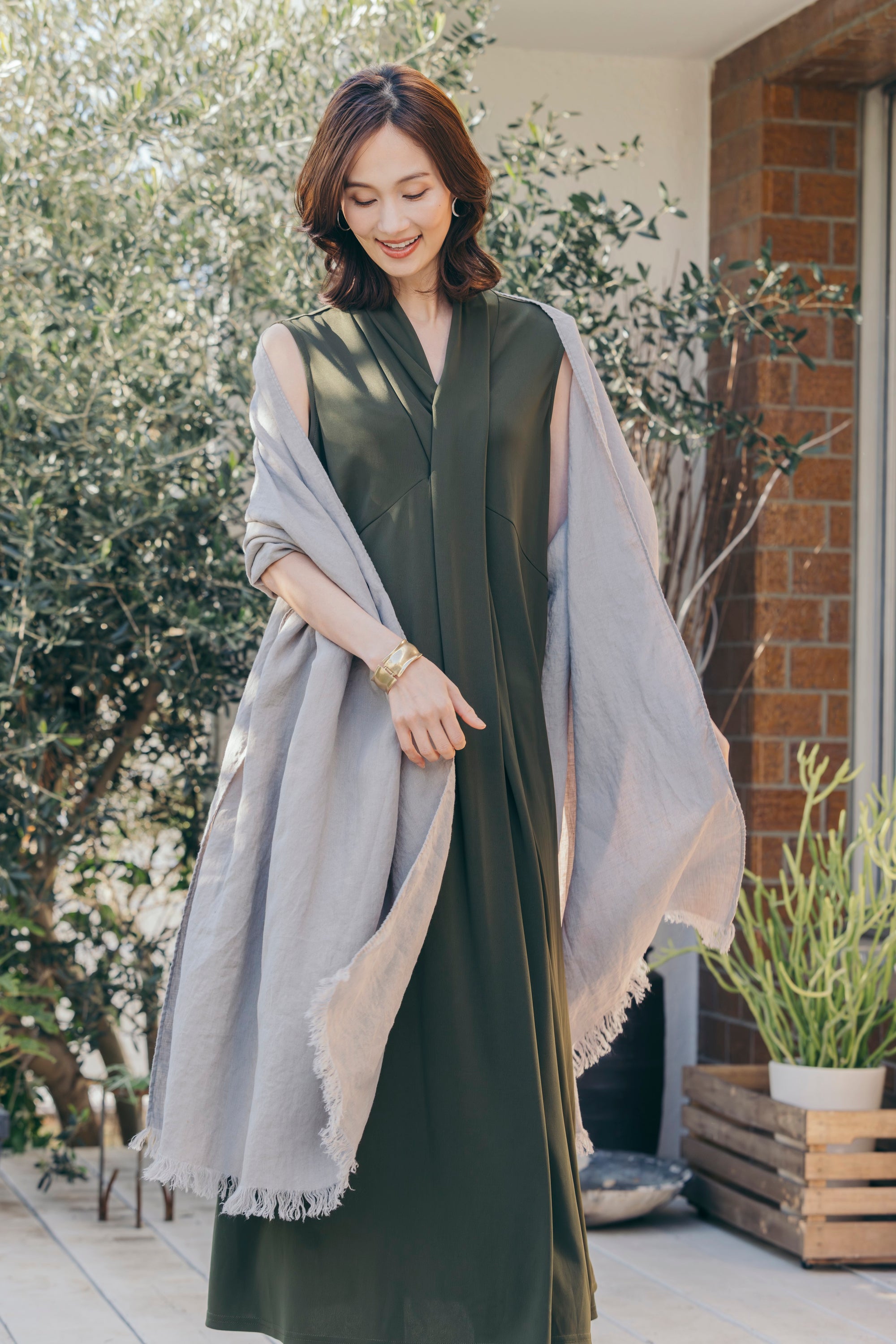 フロントツイストタックワンピース NS-306