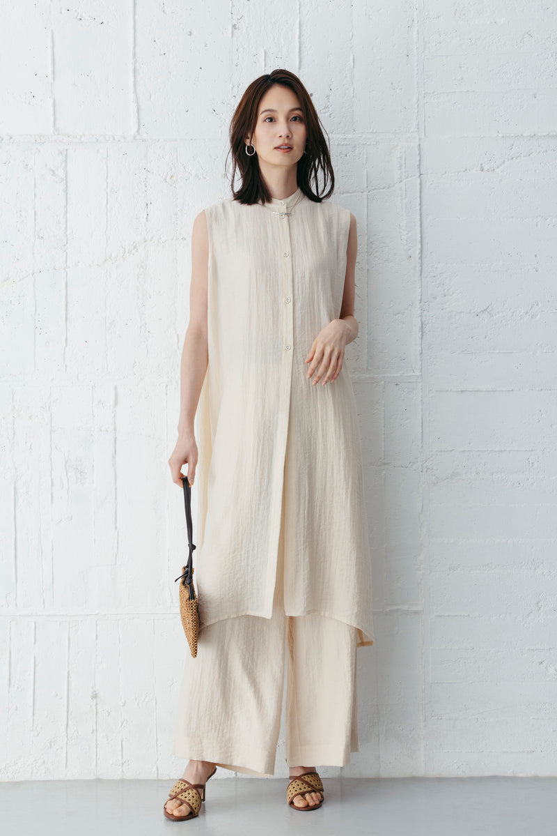 ノースリーブロングブラウス NS-375