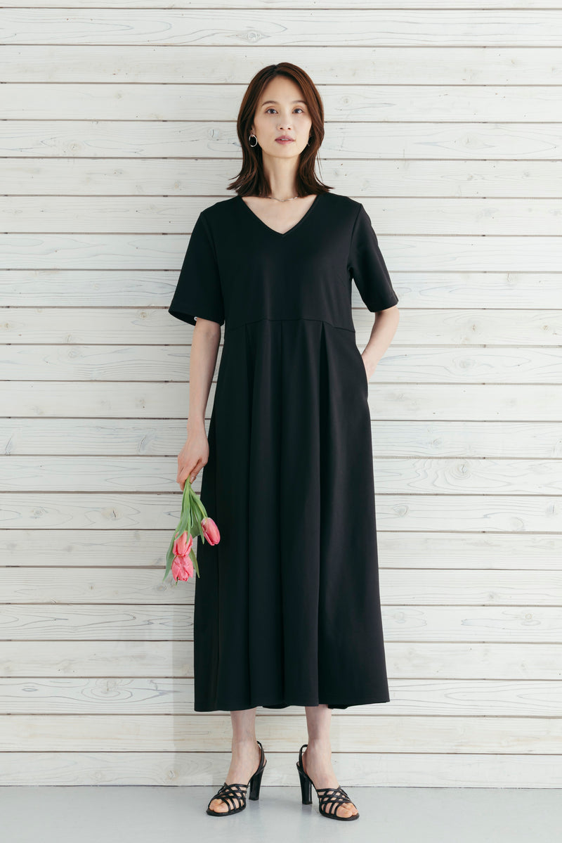 配色別衿付きカットソーワンピース NS-377