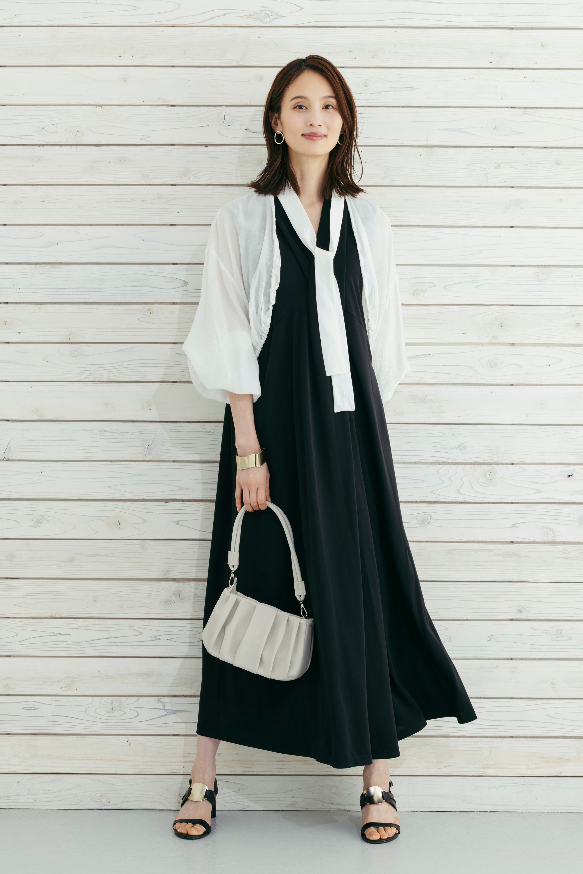 フロントツイストタックワンピース NS-306