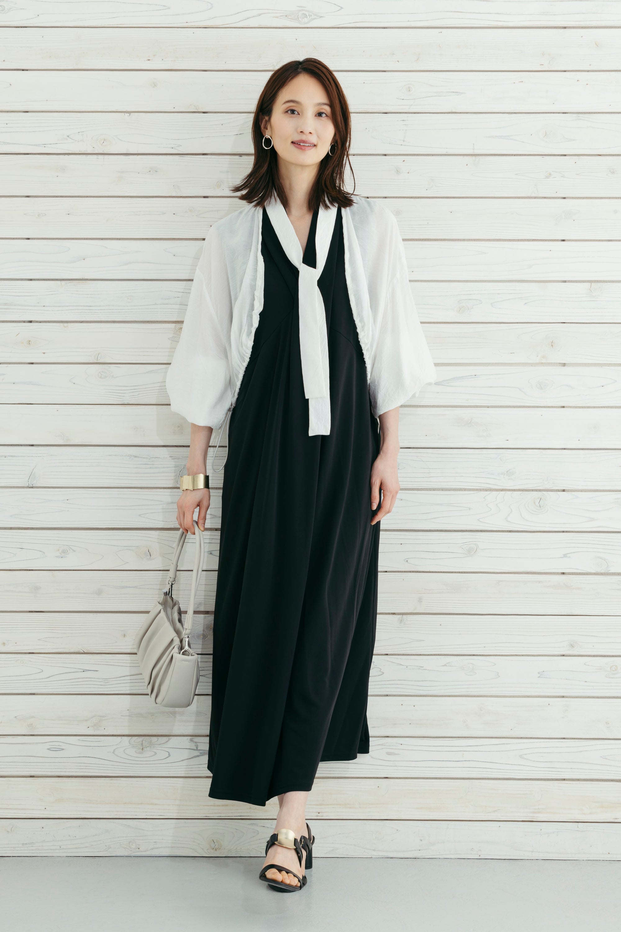 フロントツイストタックワンピース NS-306