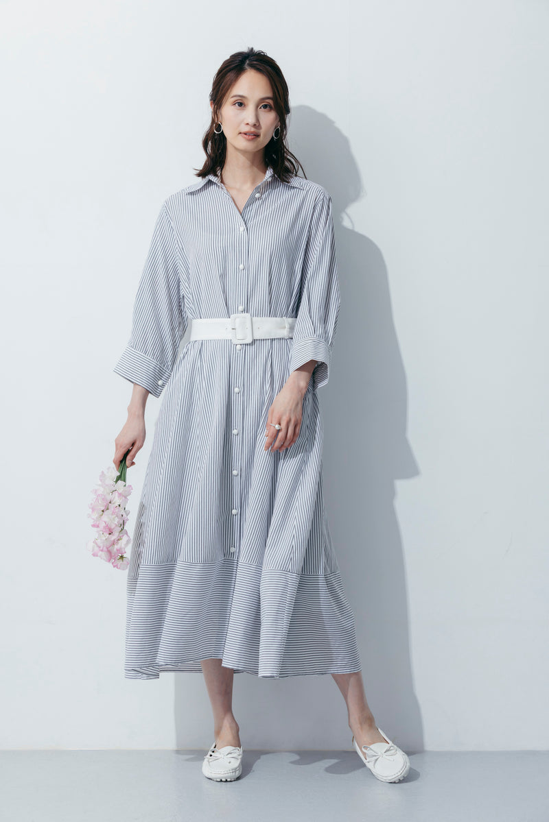 ストライプシャツワンピース NS-368