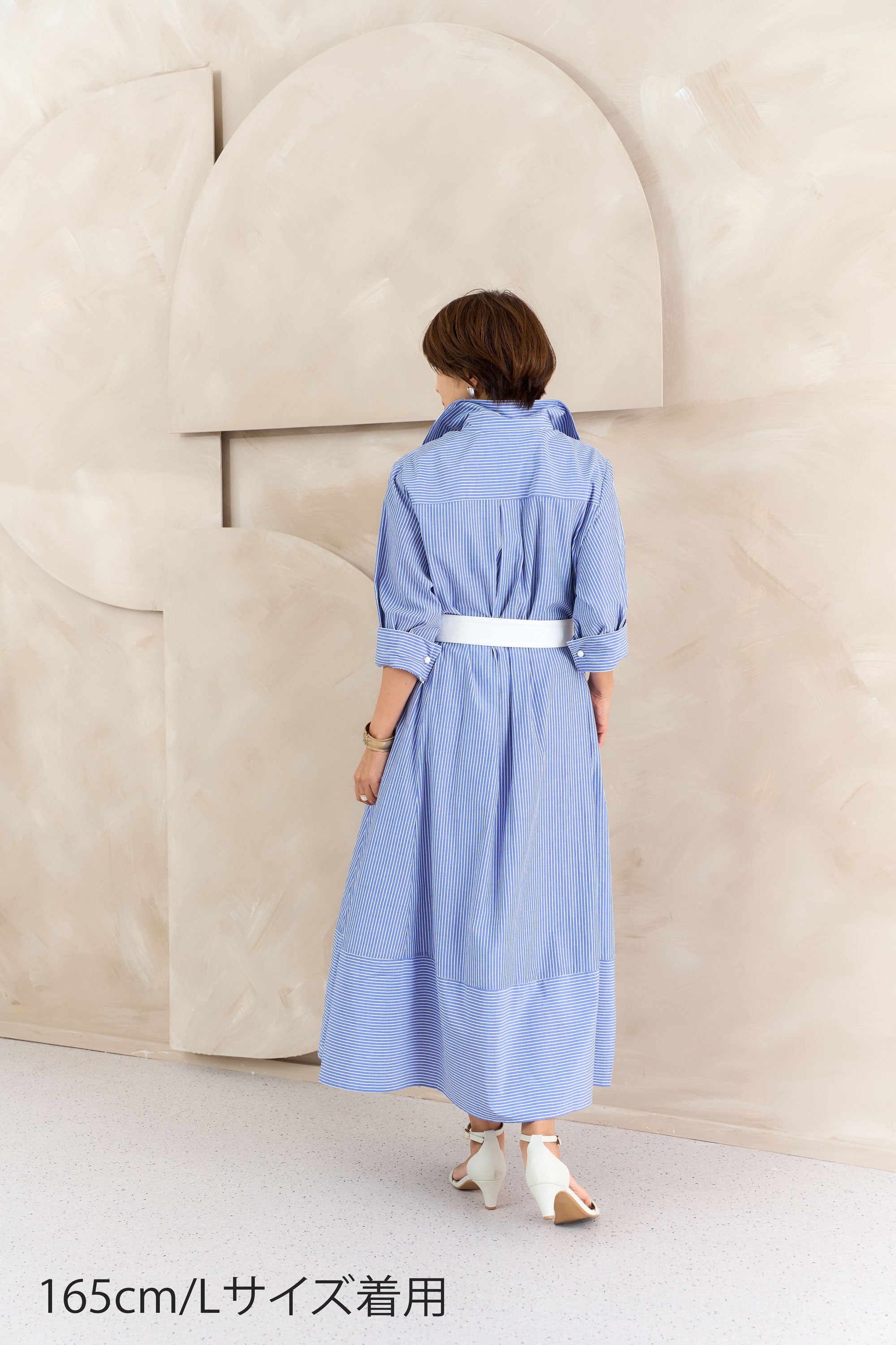ストライプシャツワンピース NS-368