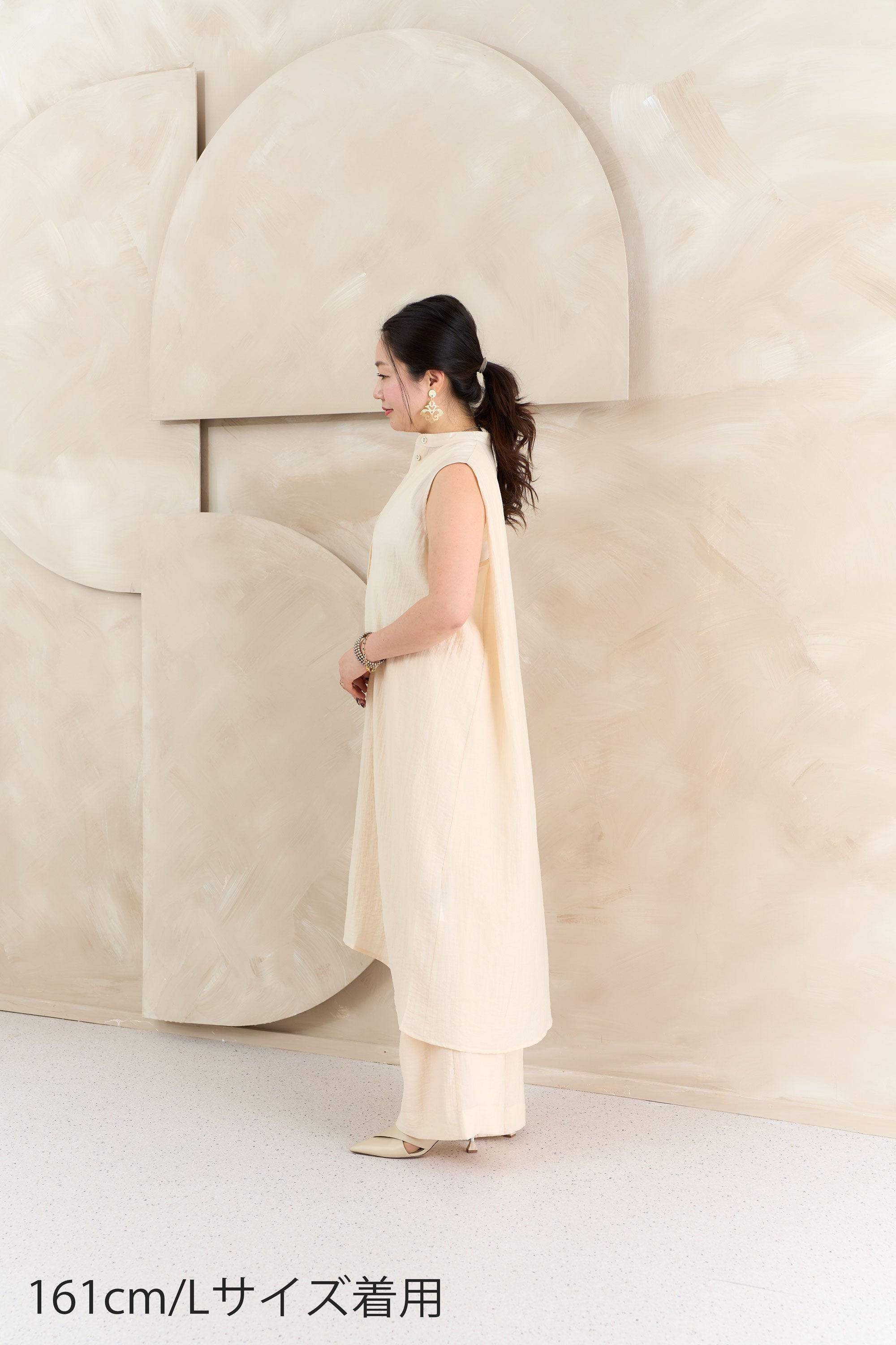 ノースリーブロングブラウス NS-375