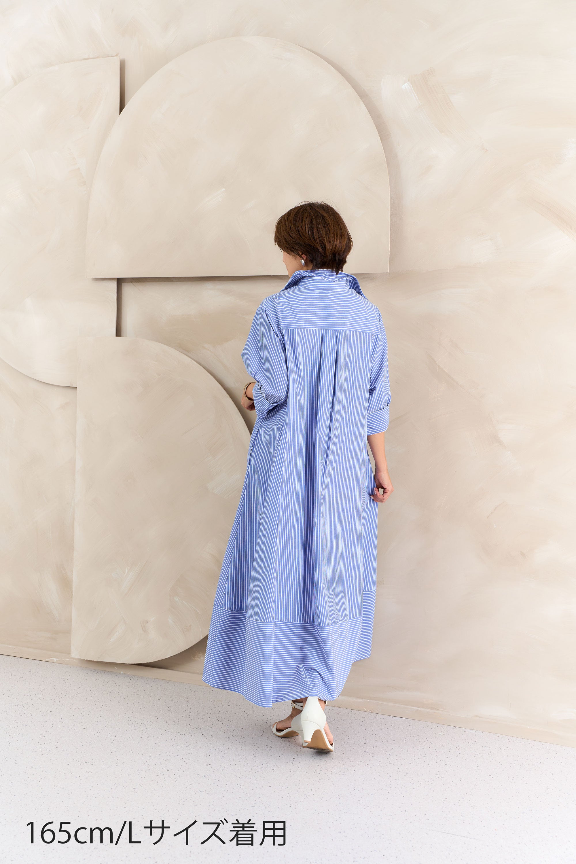 ストライプシャツワンピース NS-368