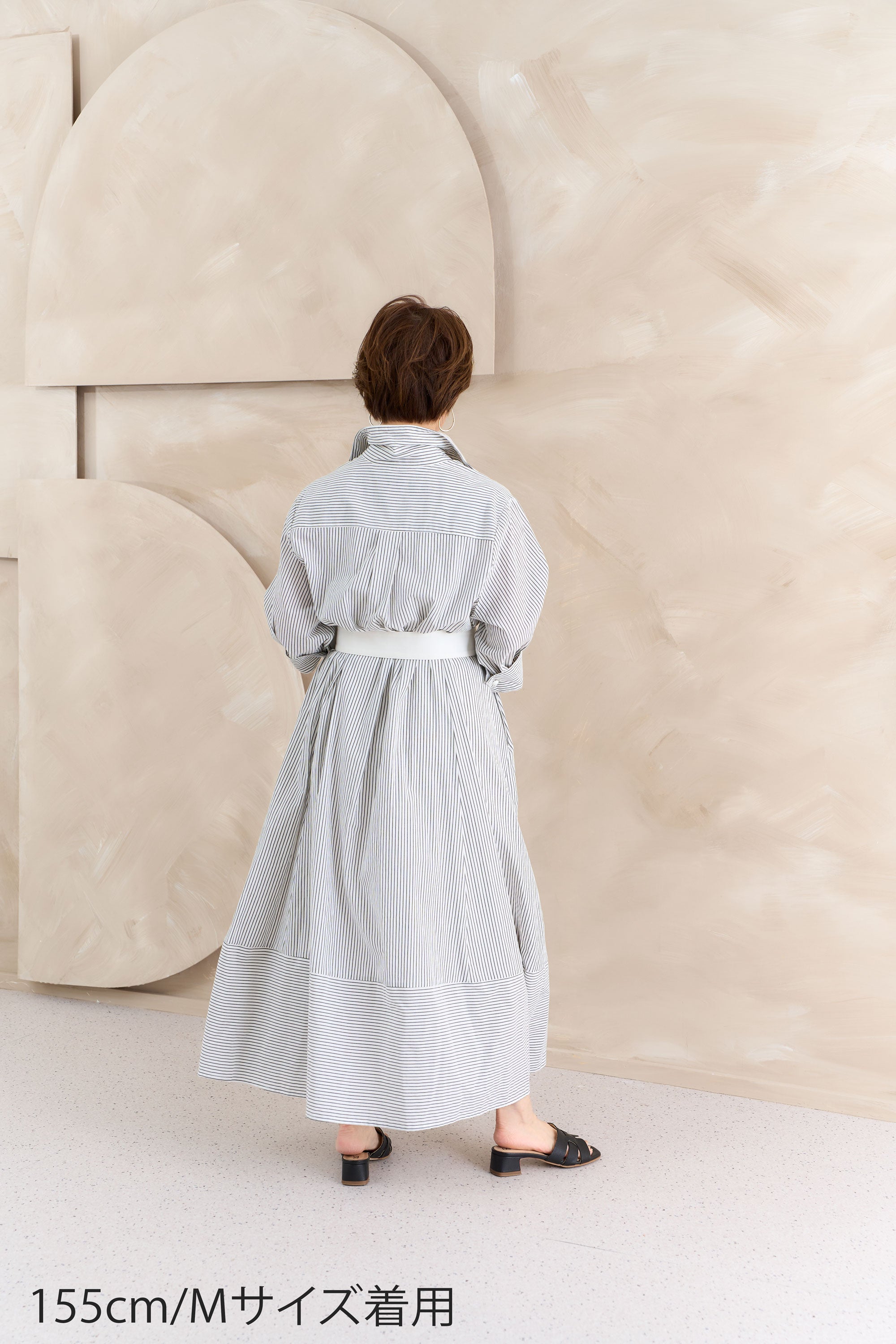 ストライプシャツワンピース NS-368