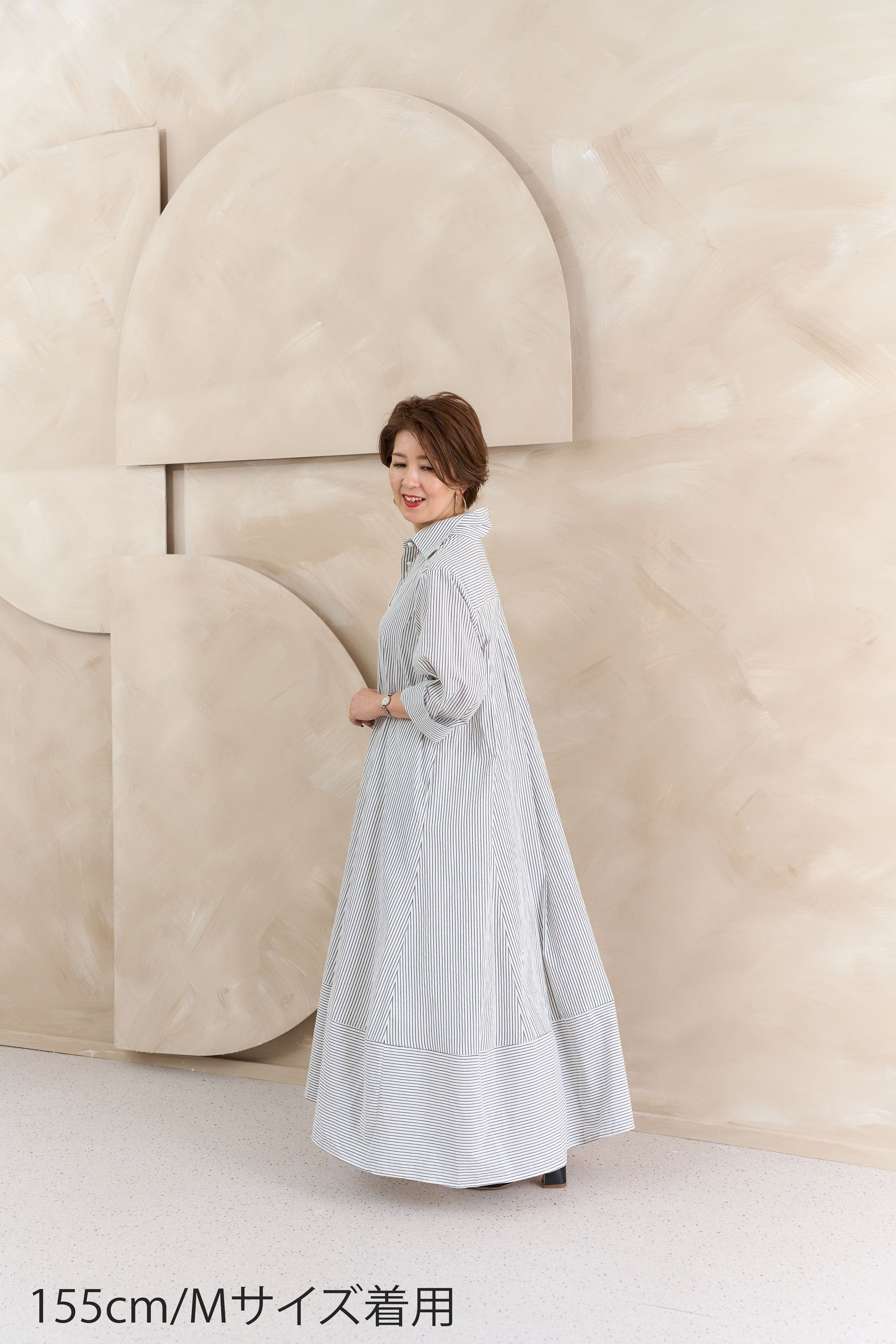 ストライプシャツワンピース NS-368