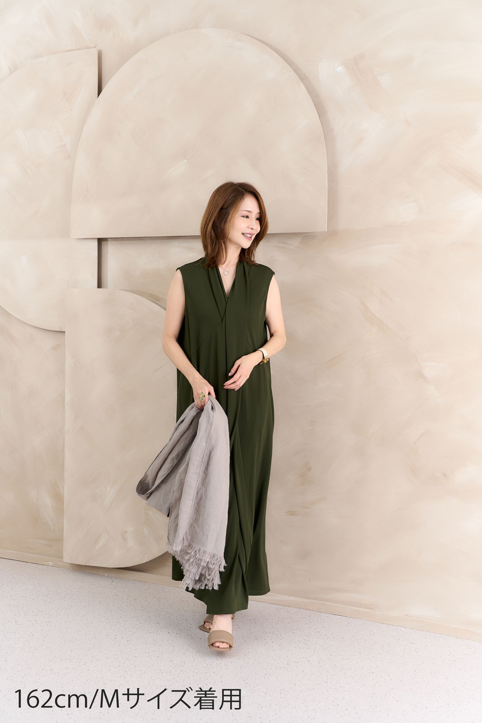 フロントツイストタックワンピース NS-306