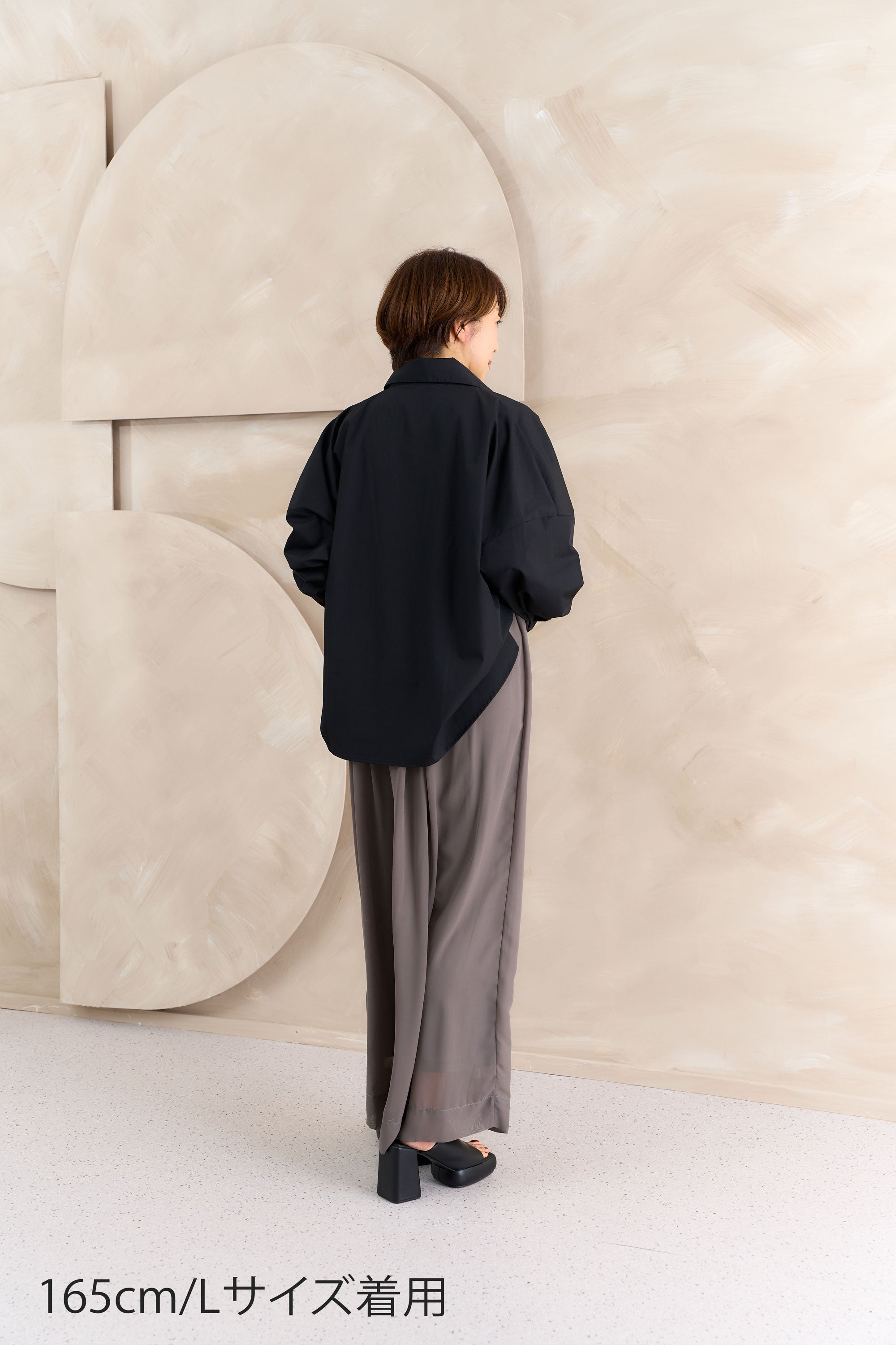 パール調釦タックブラウス NS-330