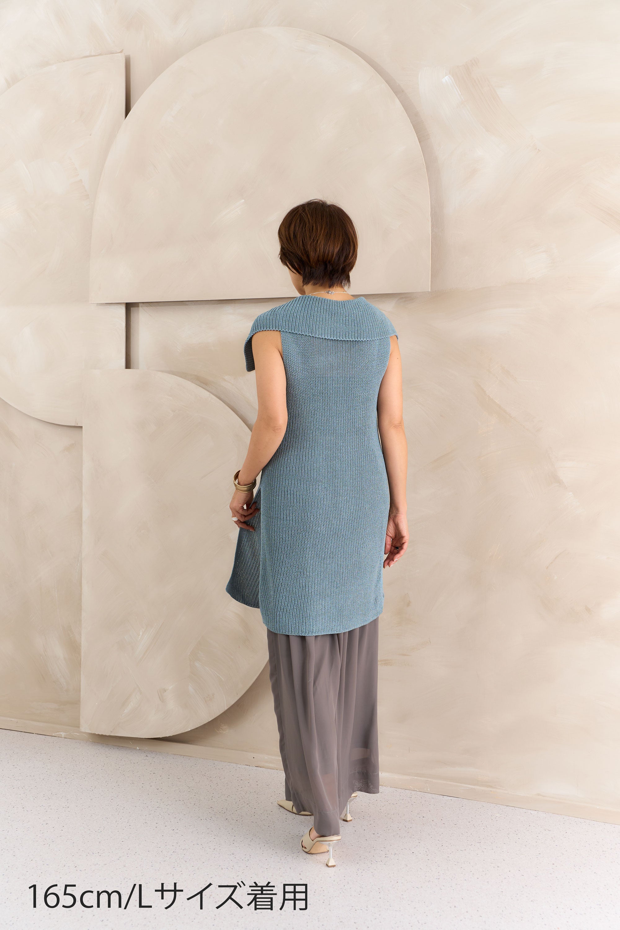 麻混ニットチュニック NS-364