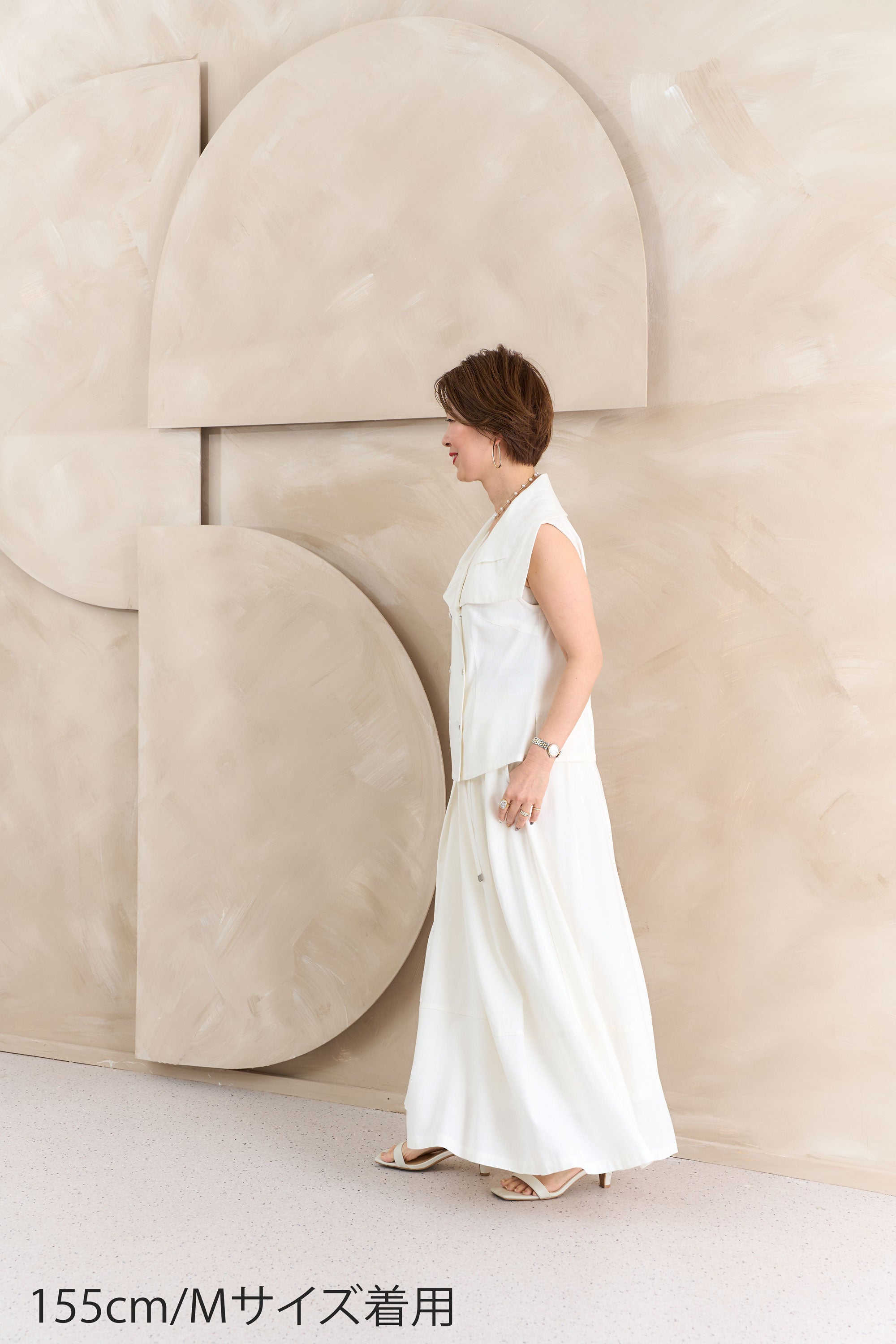 麻混ビッグカラーブラウス NS-361