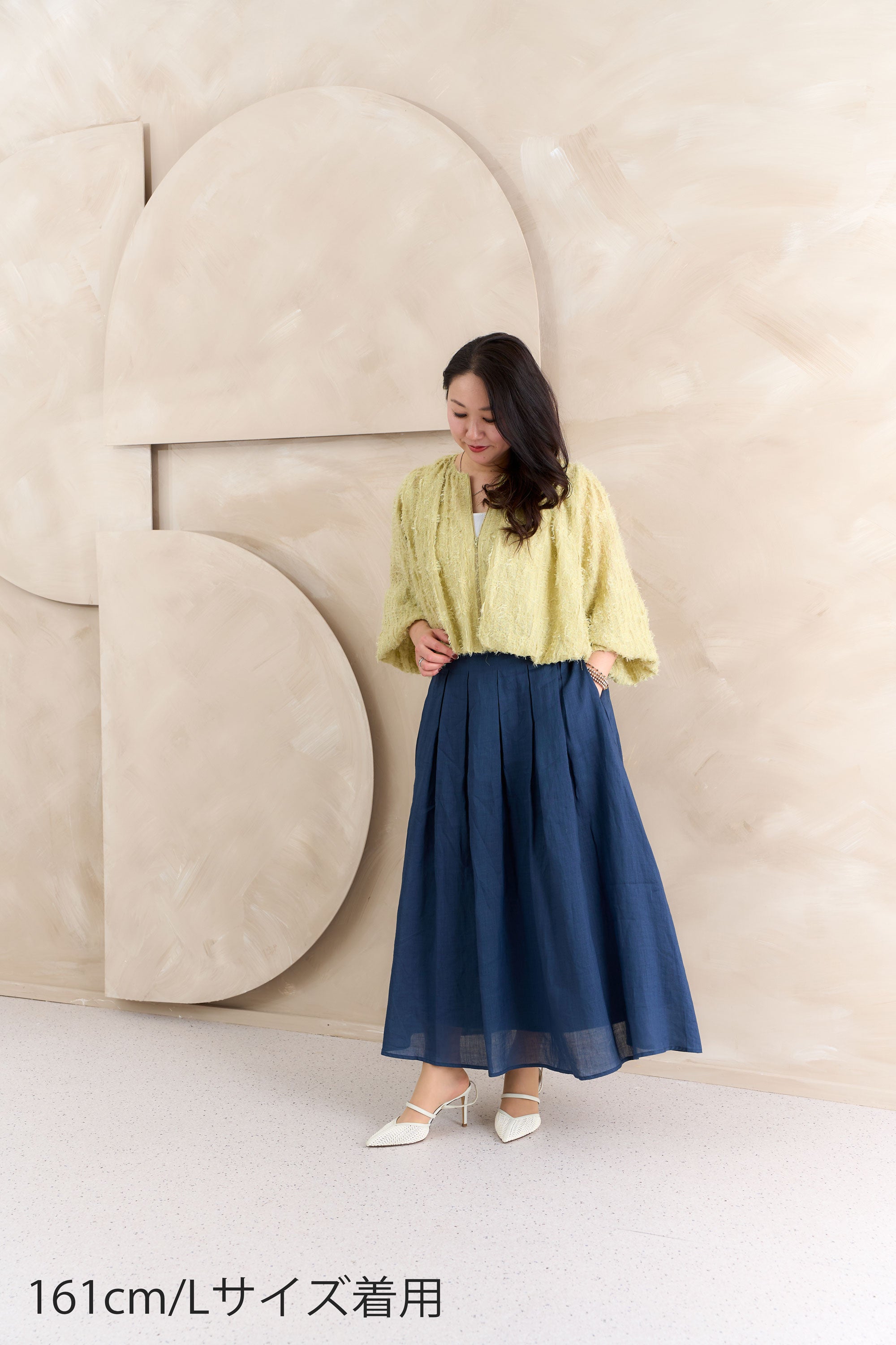 フロントジップフェザーカーディガン NS-372