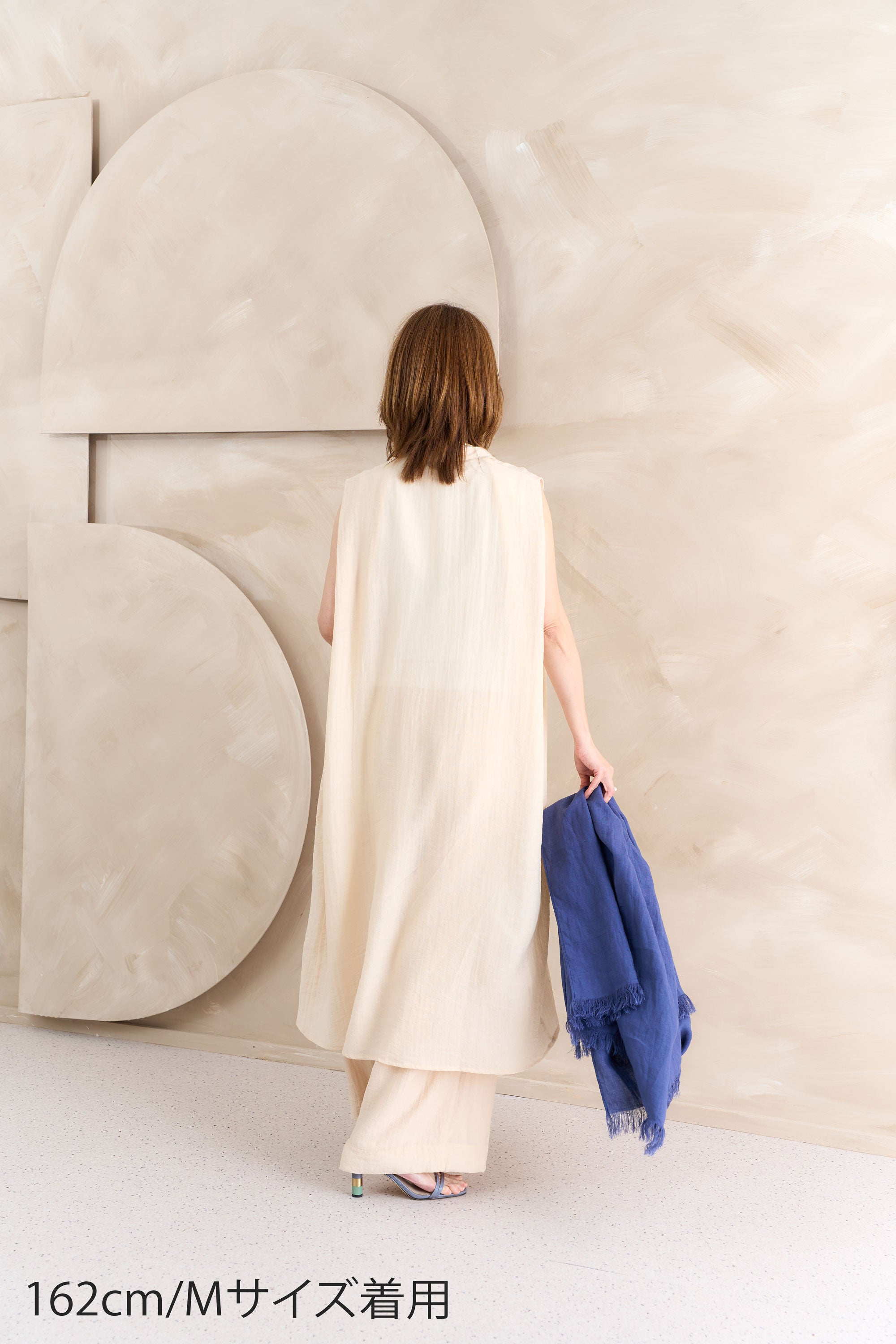 ノースリーブロングブラウス NS-375