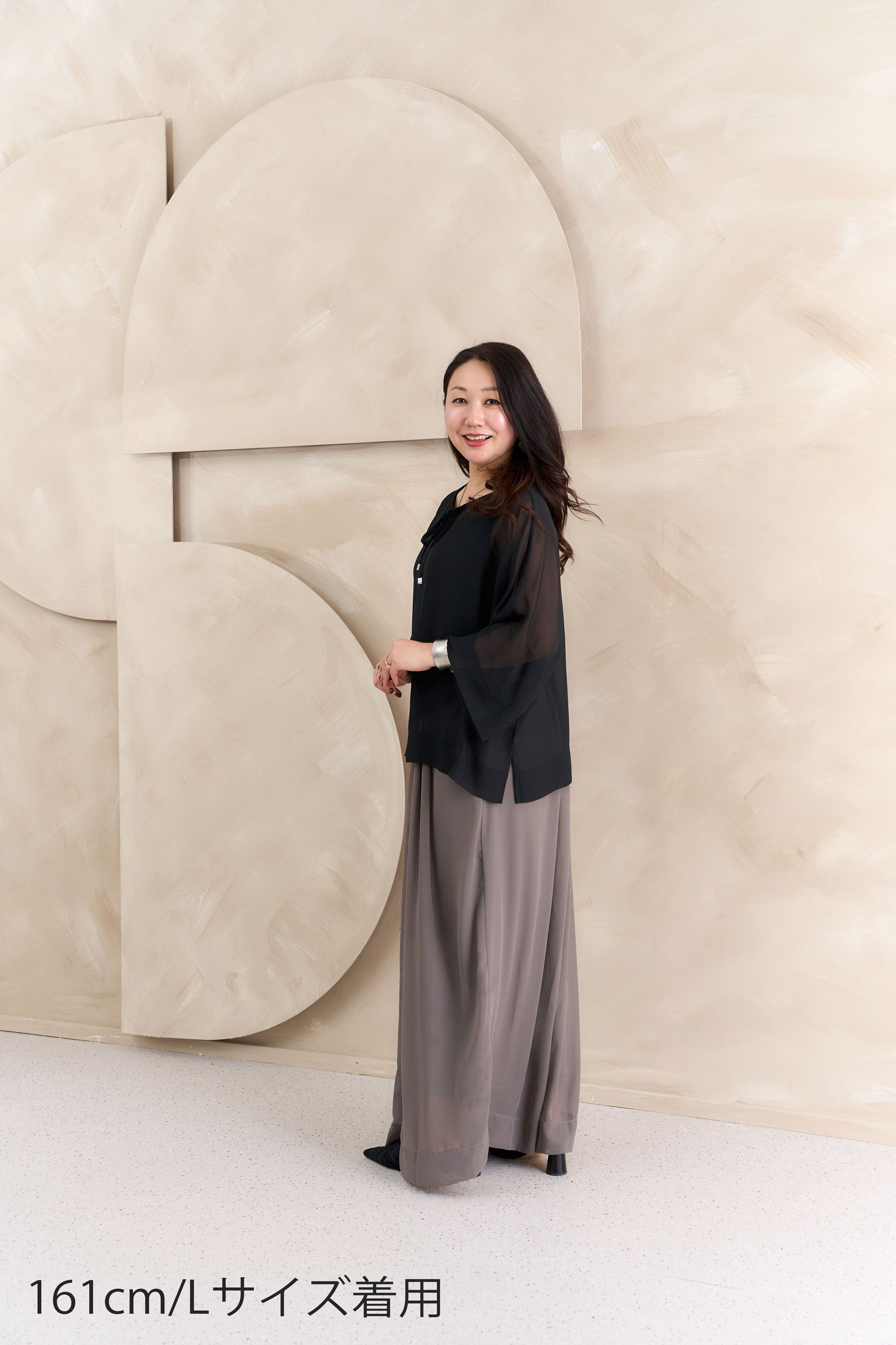 シフォンワイドパンツ NS-366