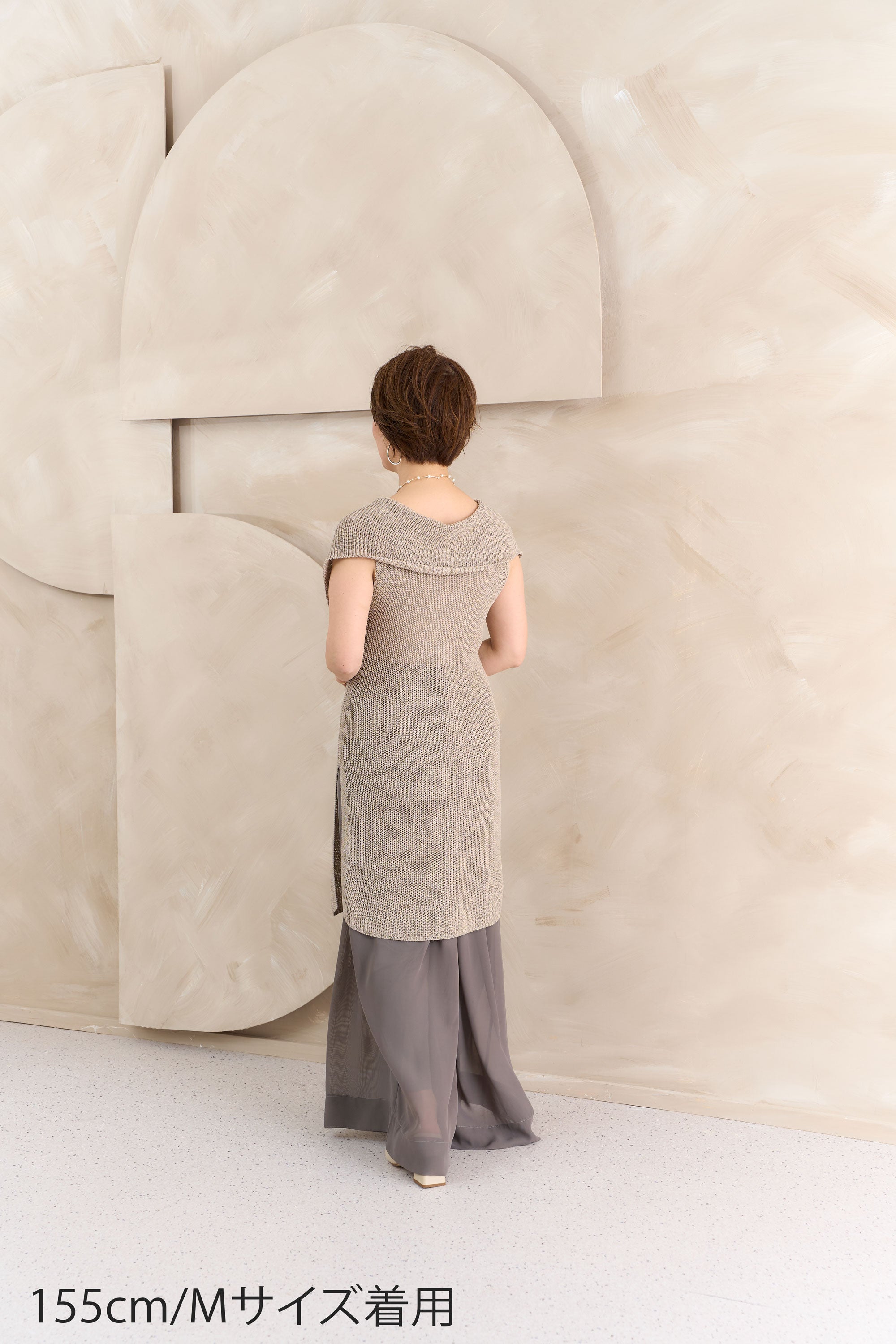 麻混ニットチュニック NS-364