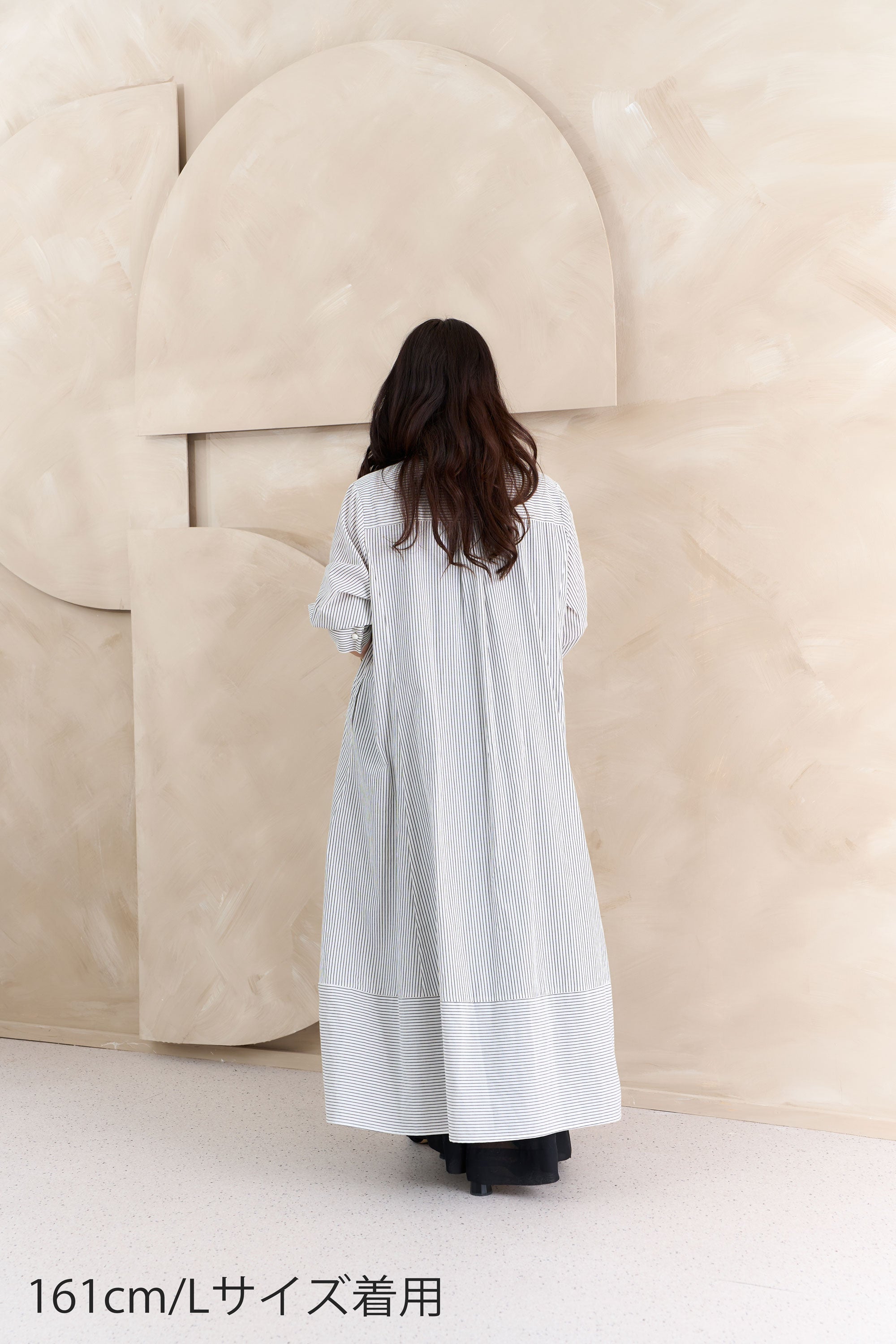 ストライプシャツワンピース NS-368