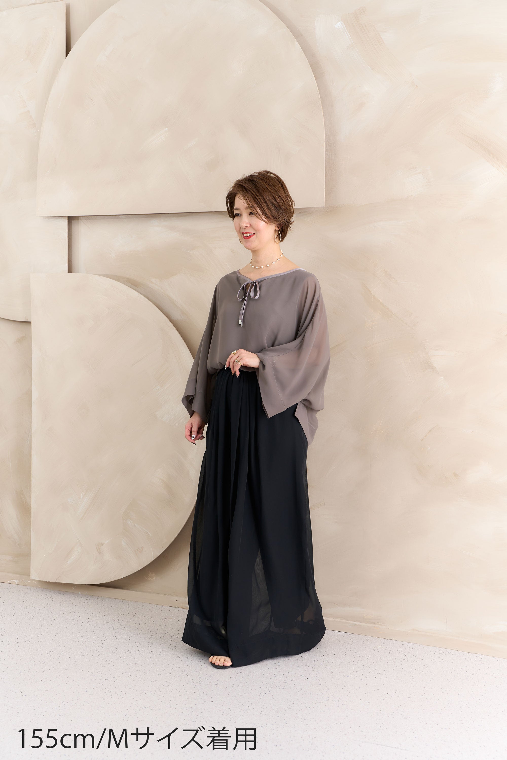 シフォンワイドパンツ NS-366