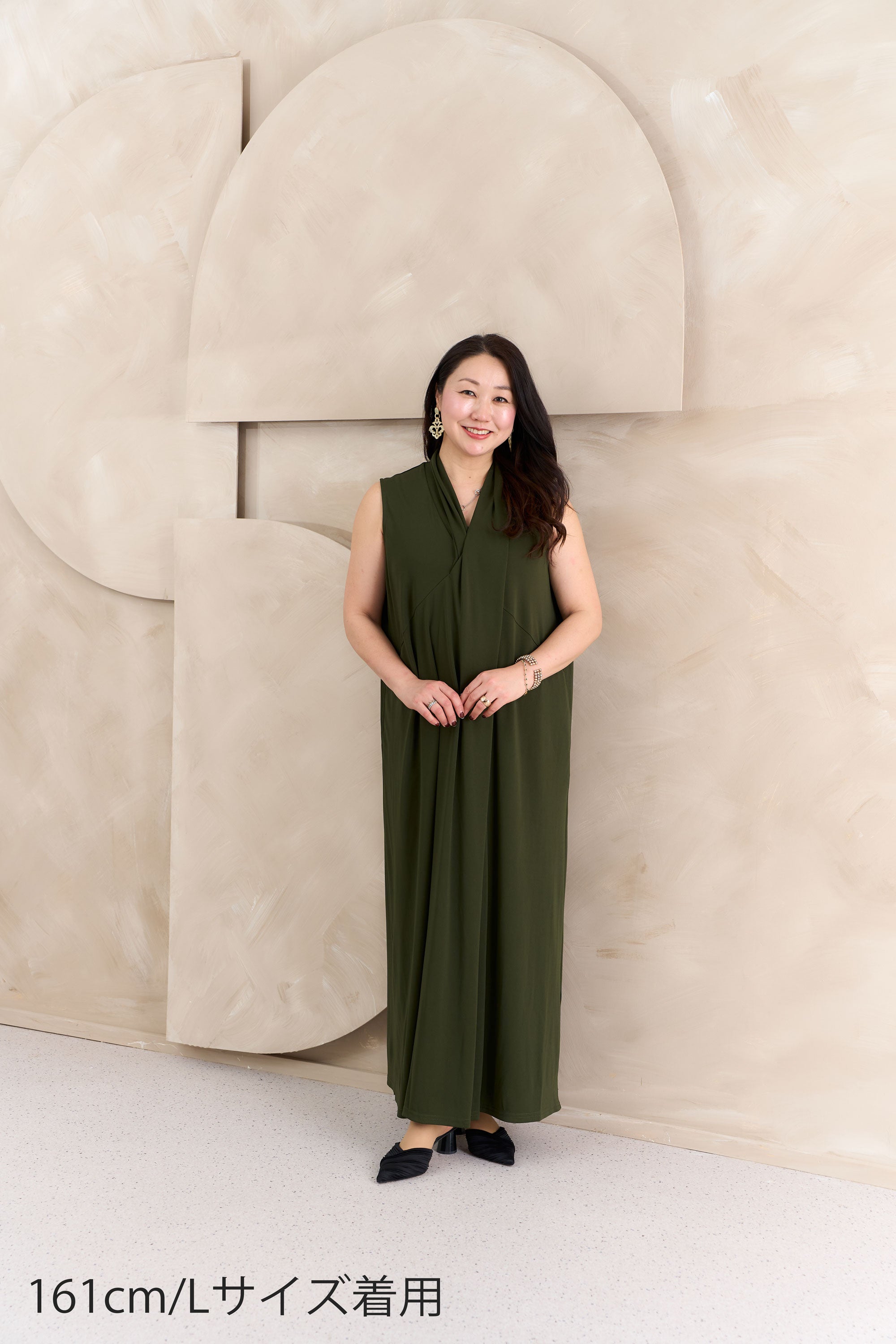 フロントツイストタックワンピース NS-306