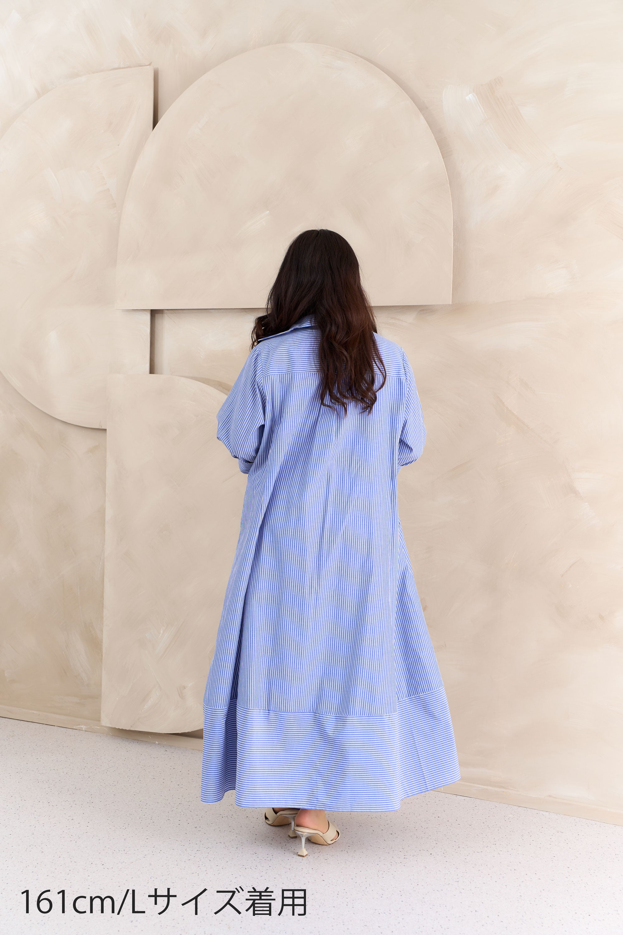 ストライプシャツワンピース NS-368