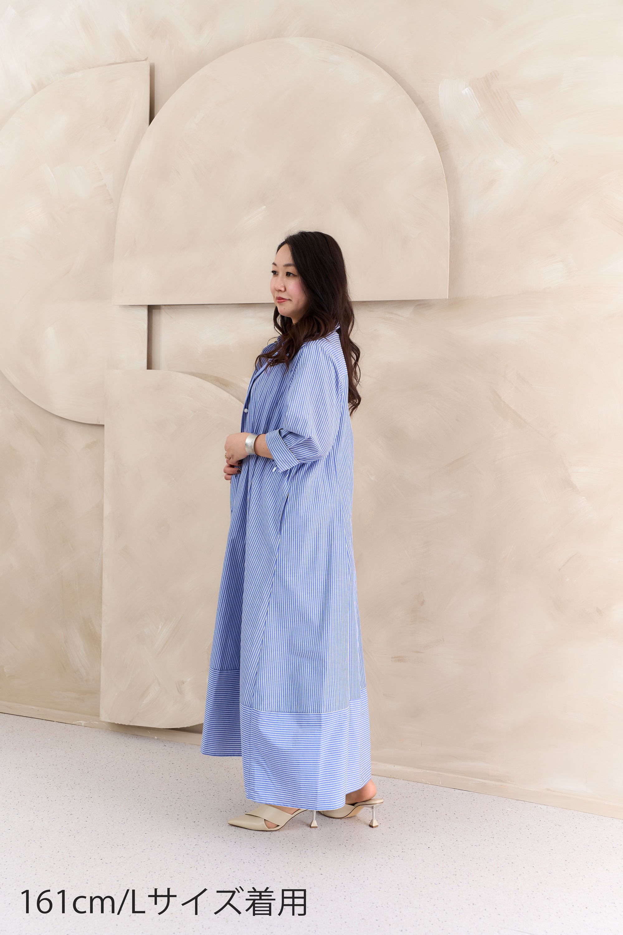 ストライプシャツワンピース NS-368