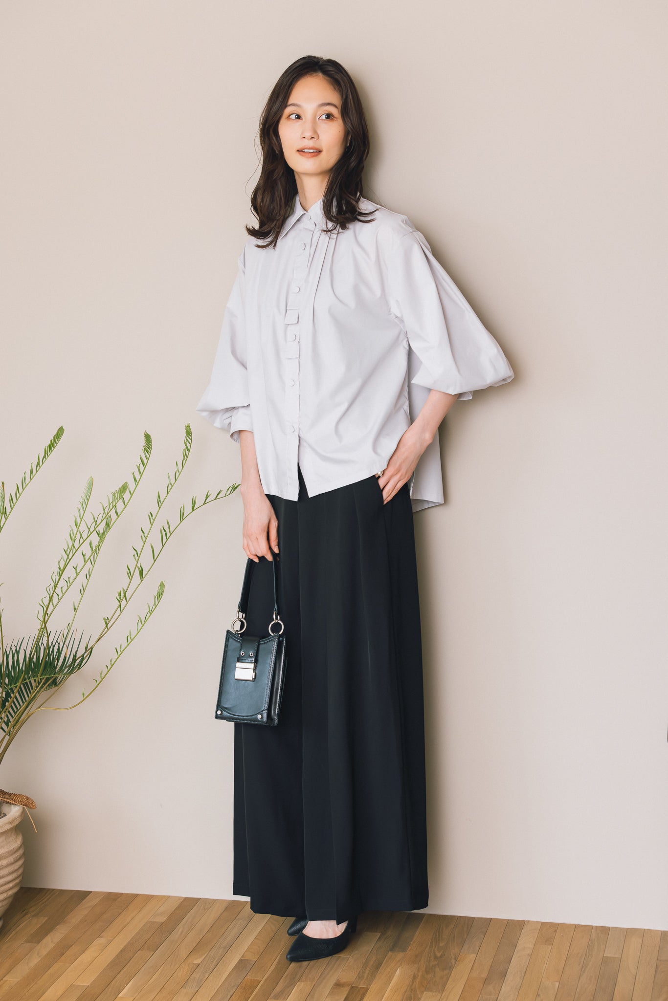 フロントタックワイドパンツ NS-395