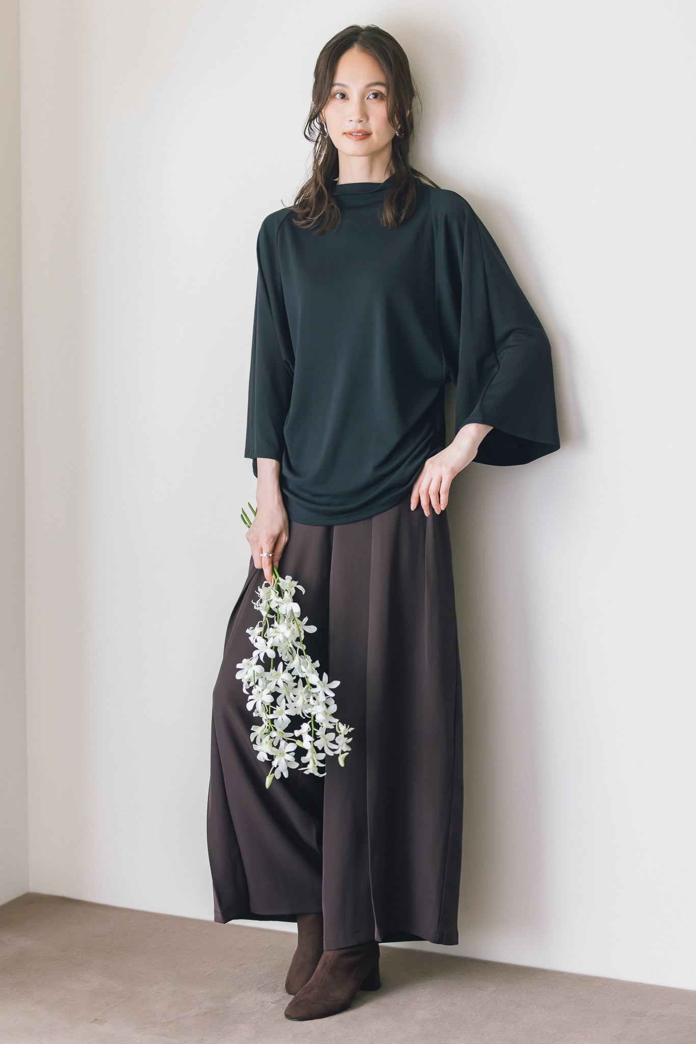 フロントタックワイドパンツ NS-395