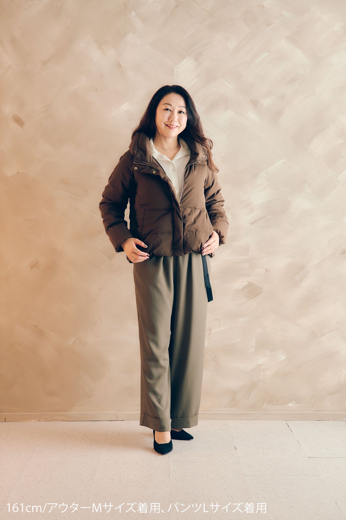 配色ストラップ付パンツ NS-415