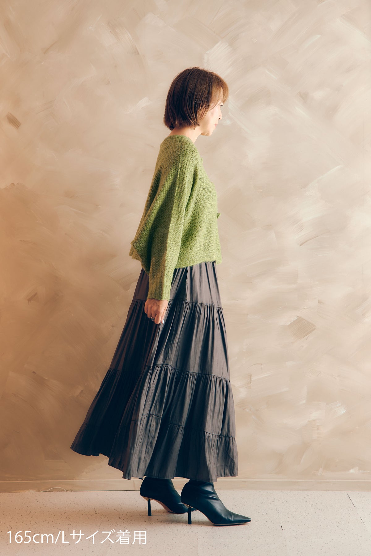 クルミ釦ニットカーディガン NS-394