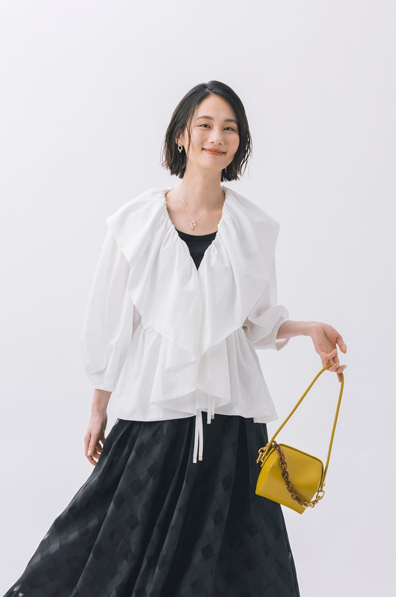 ラッフル衿ブラウスジャケット　NS-194