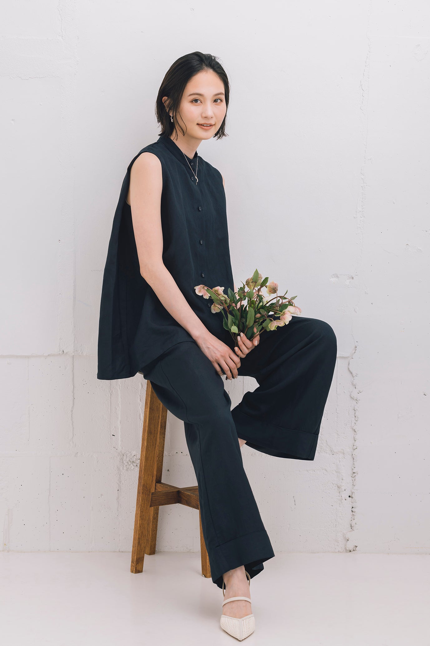 ダークネイビー　モデル身長170cm/Mサイズ着用
