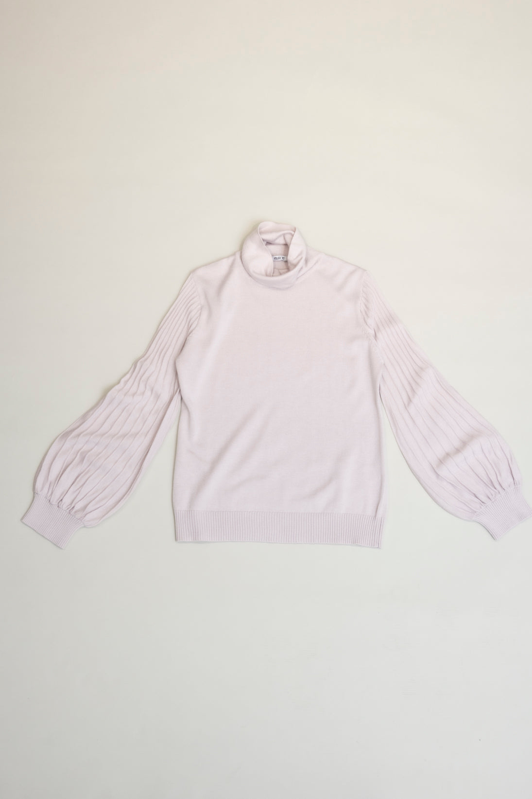 プリーツ風袖　ニットトップ NS-015