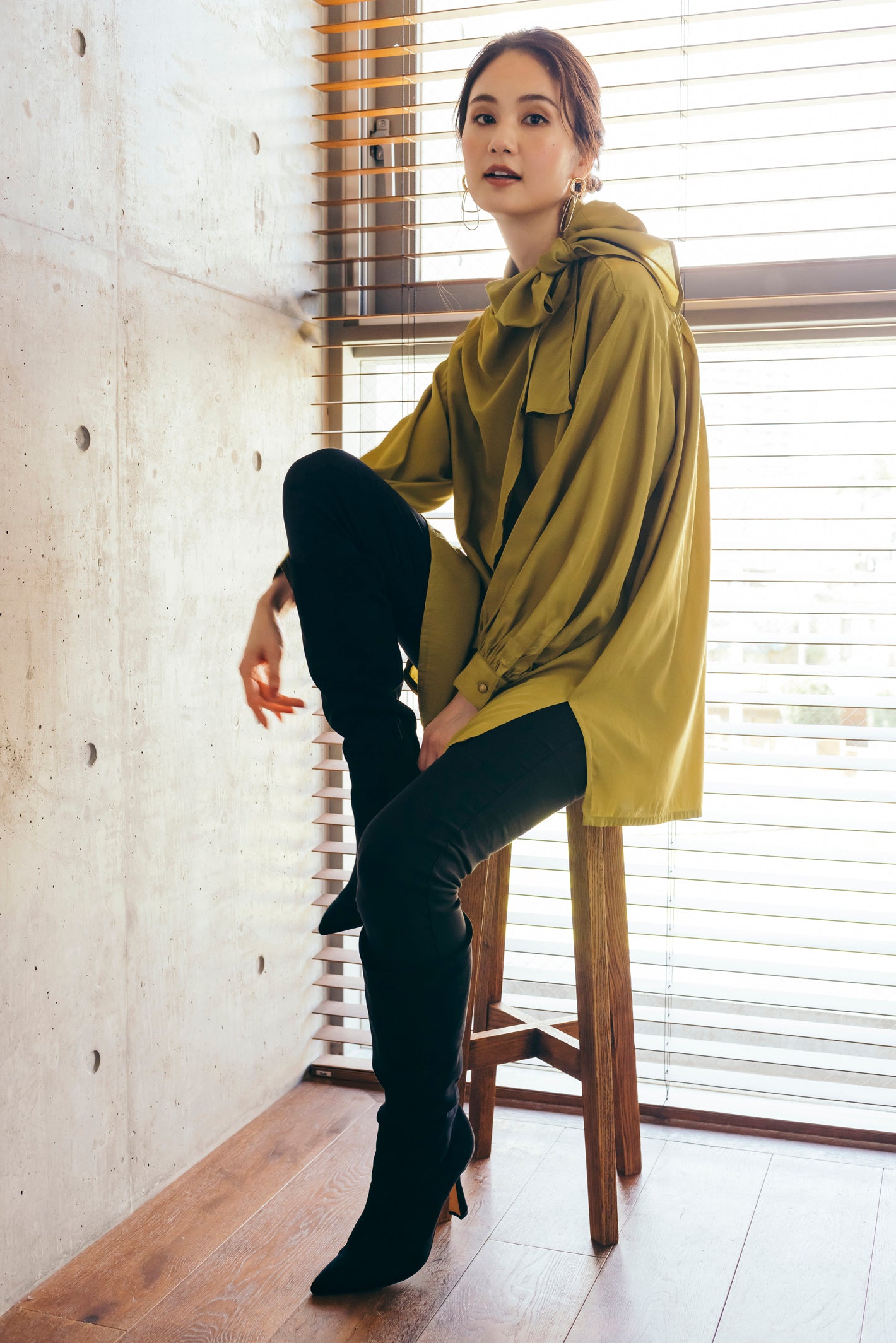 フロントレイヤードブラウス　NS-111