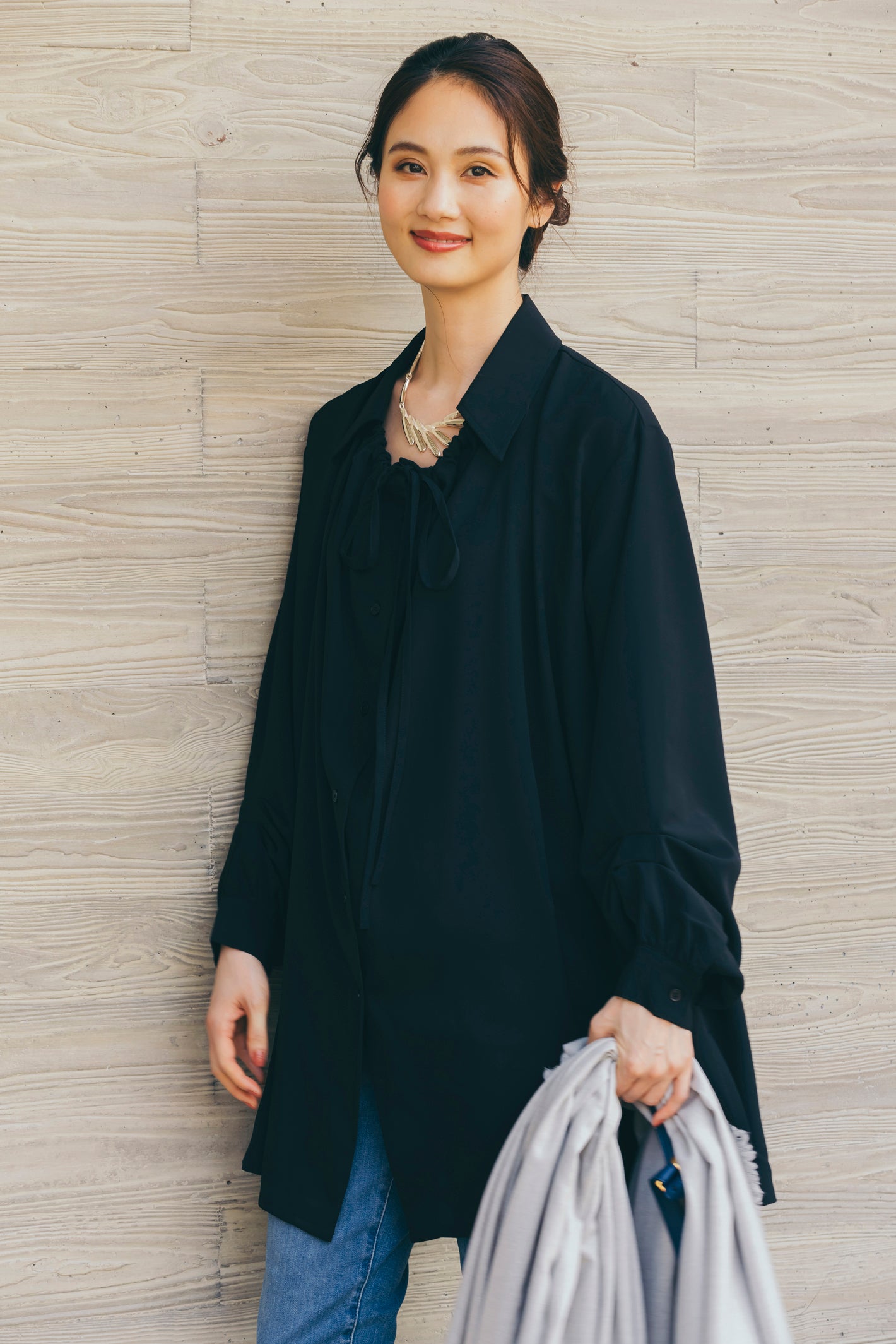 フロントリボンブラウス　NS-110