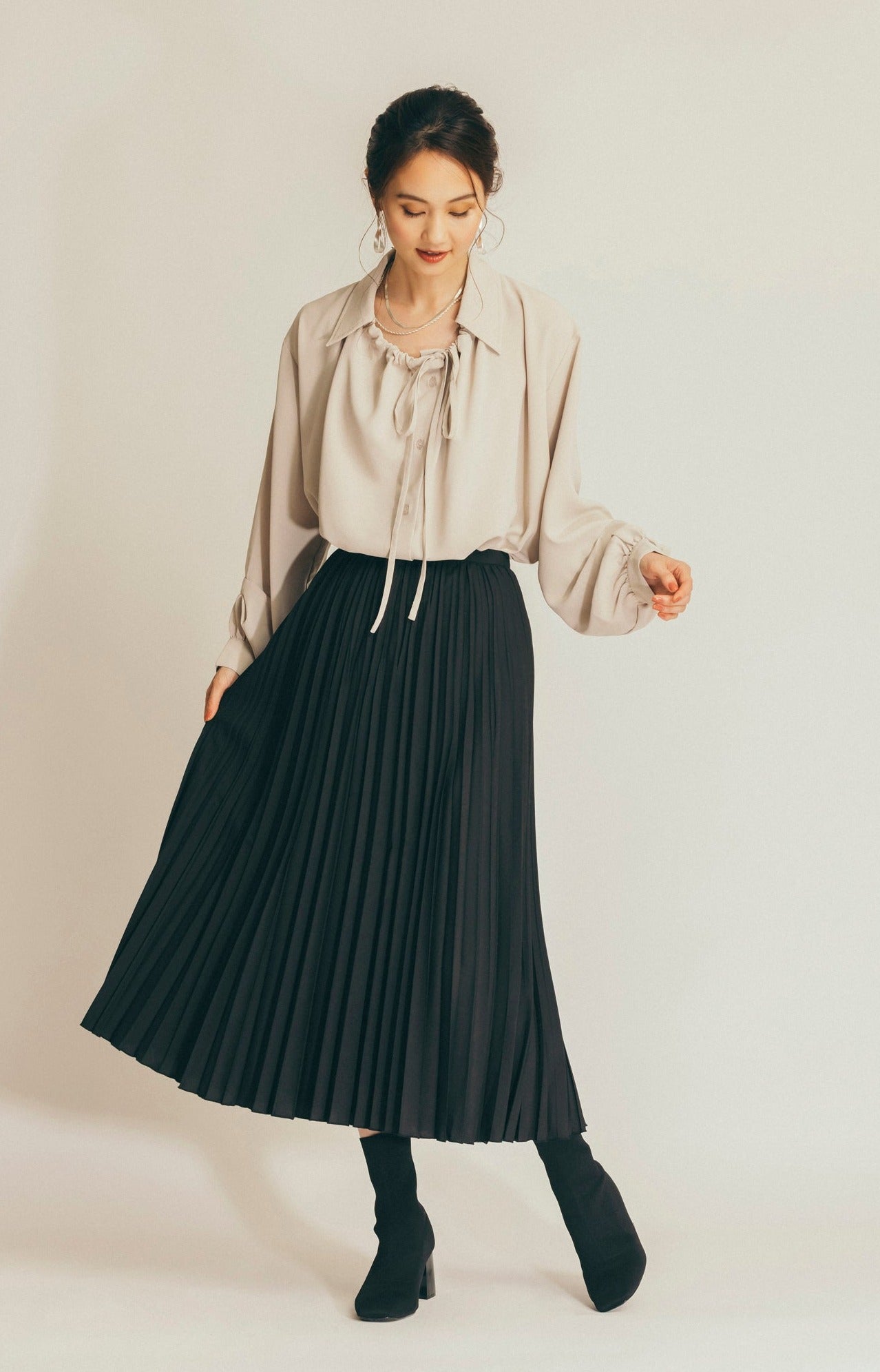 フロントリボンブラウス　NS-110