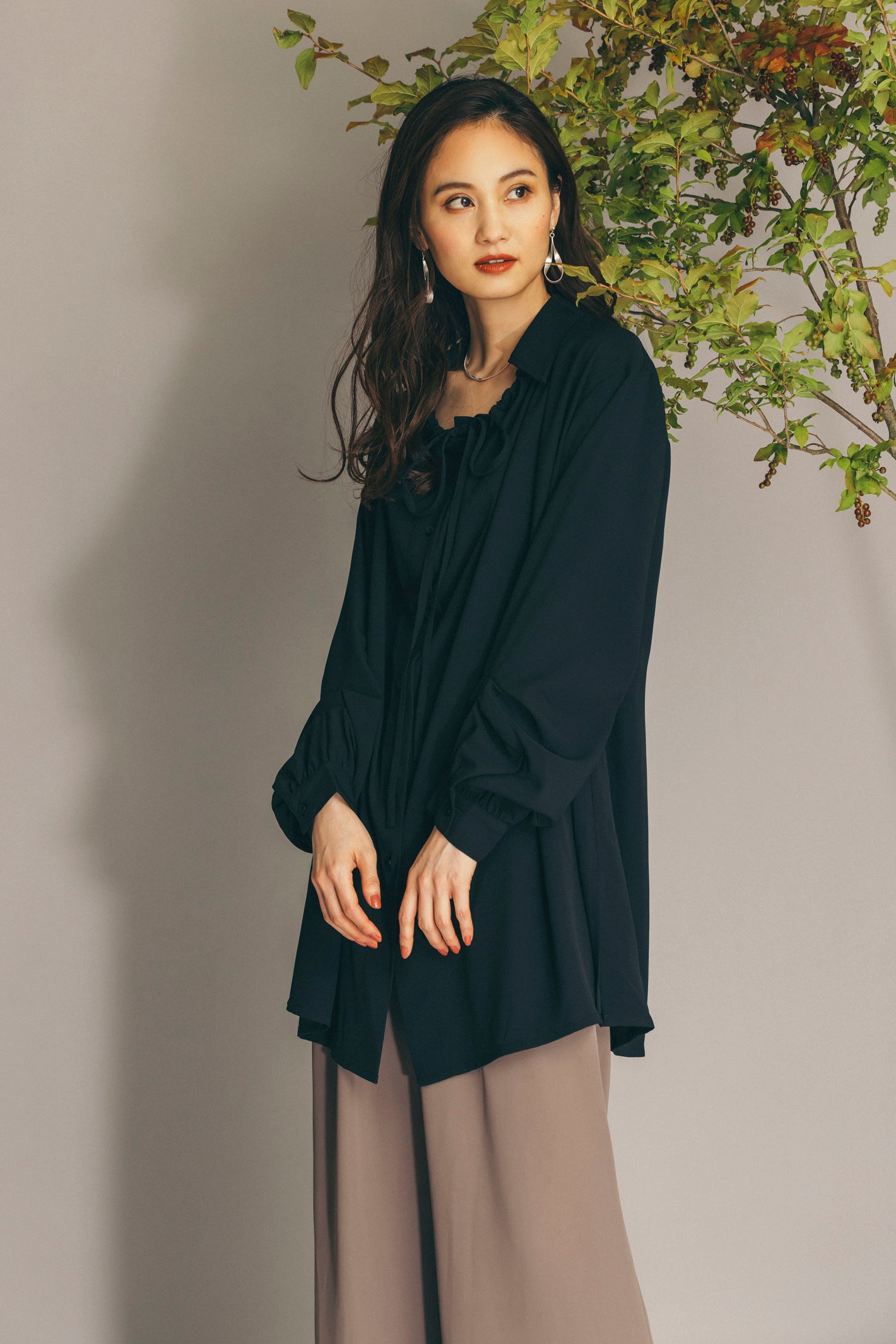 フロントリボンブラウス　NS-110