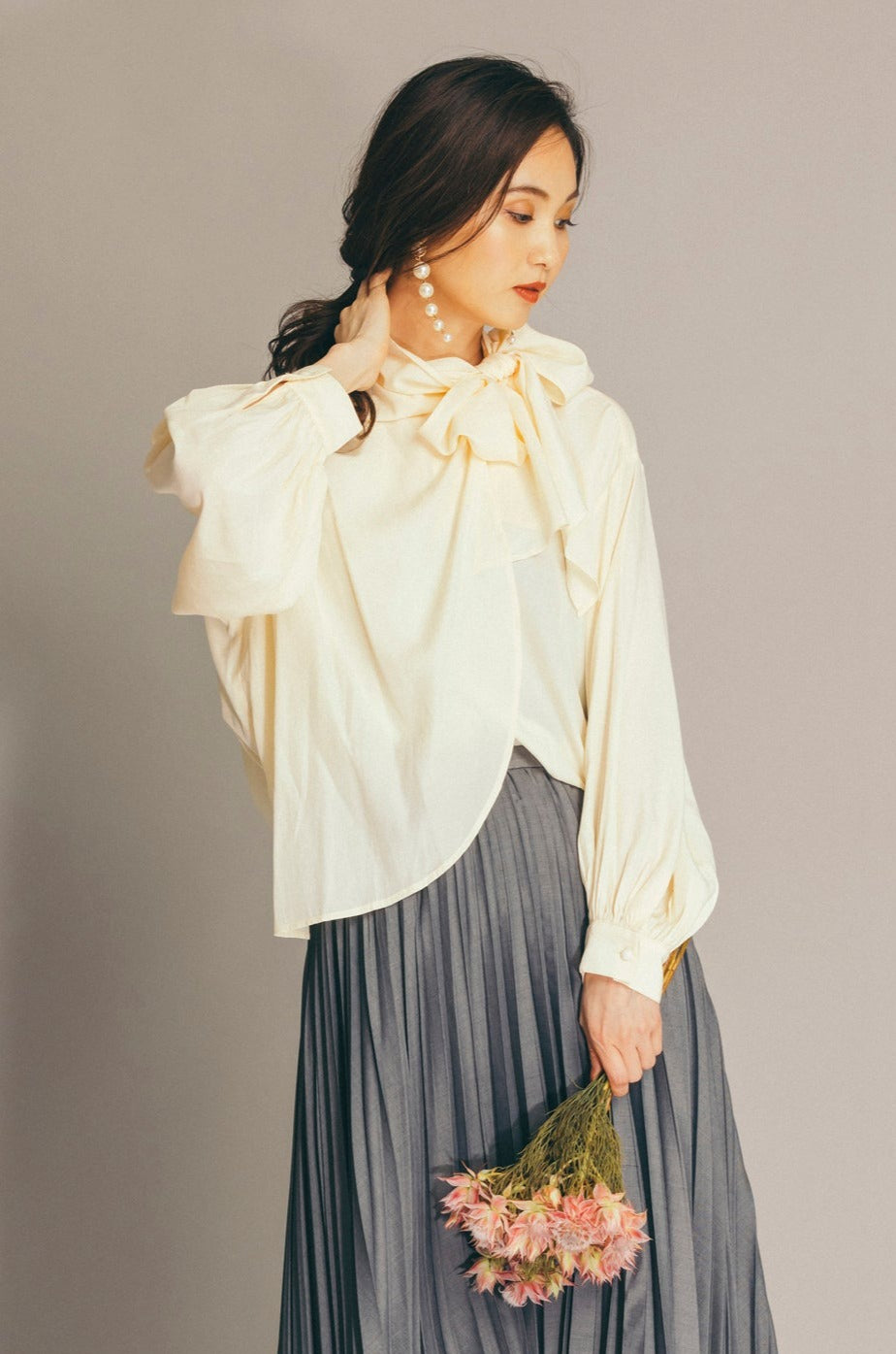 フロントレイヤードブラウス　NS-111